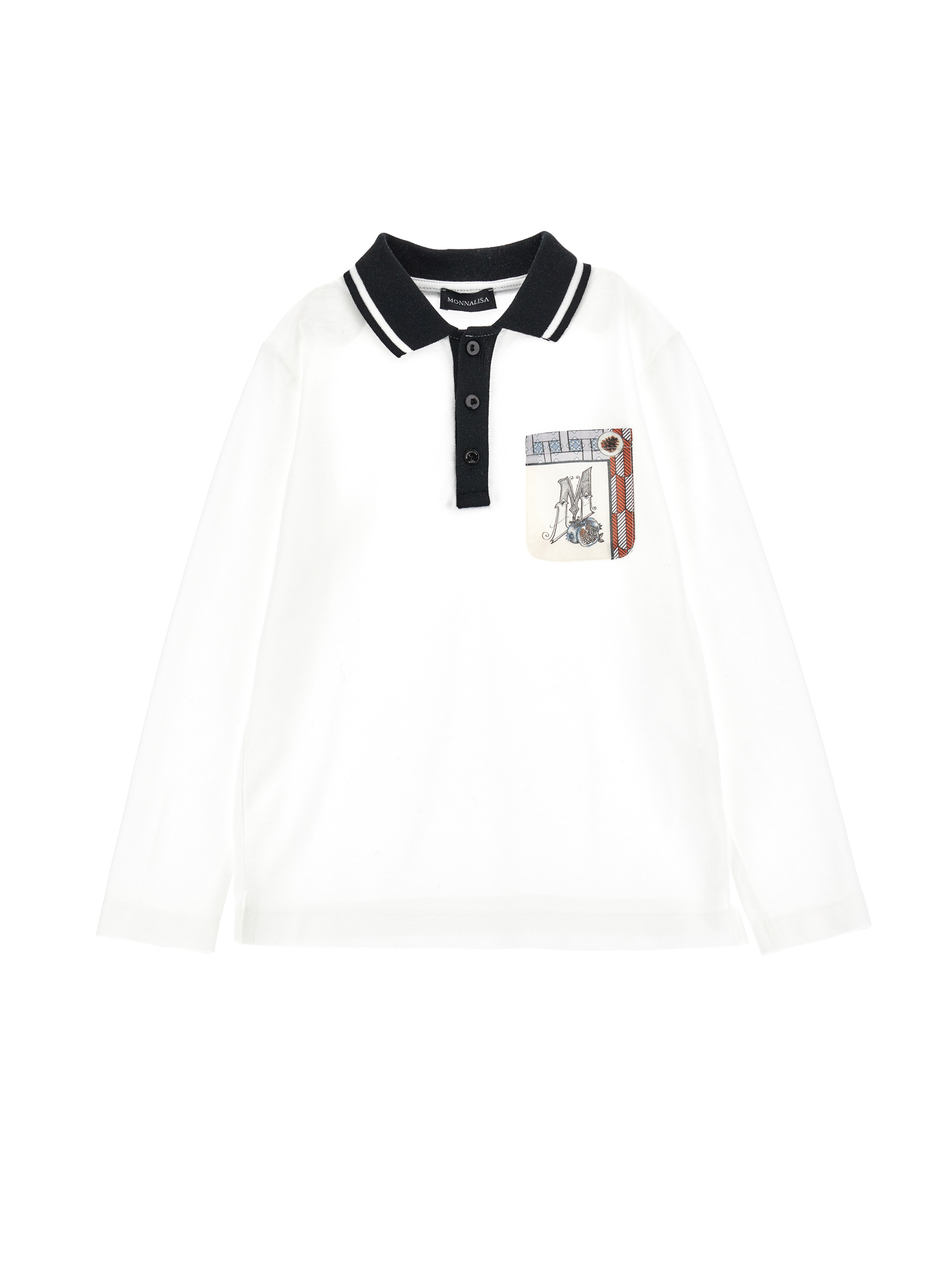 Monnalisa Polo piquet cotone taschino foulard