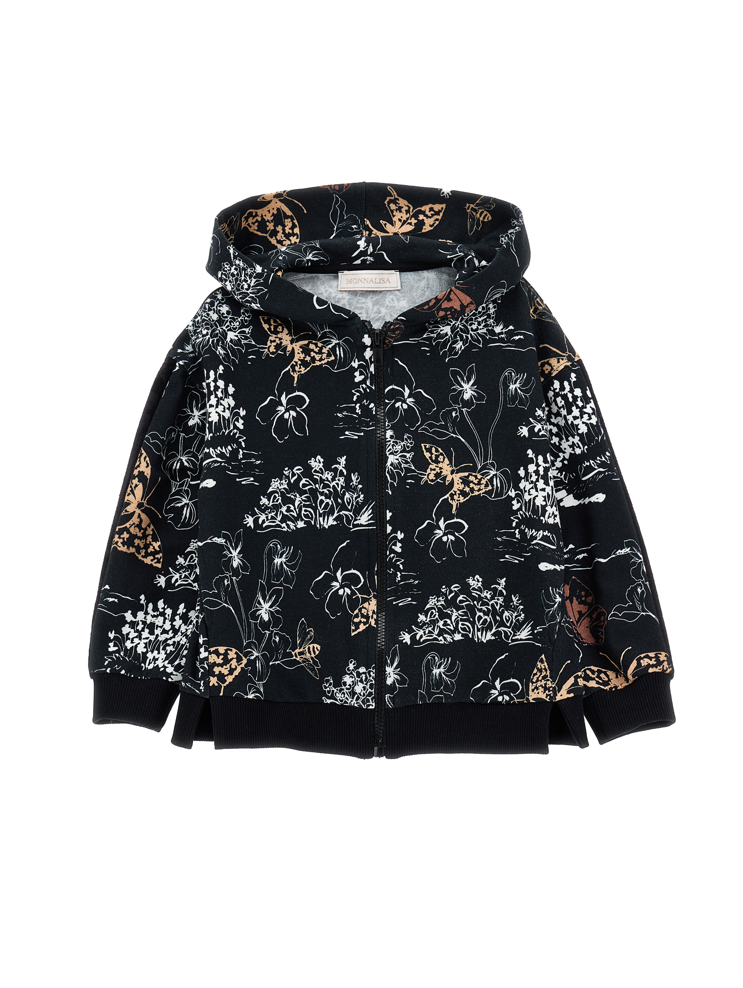 Monnalisa Felpa aperta toile de jouy