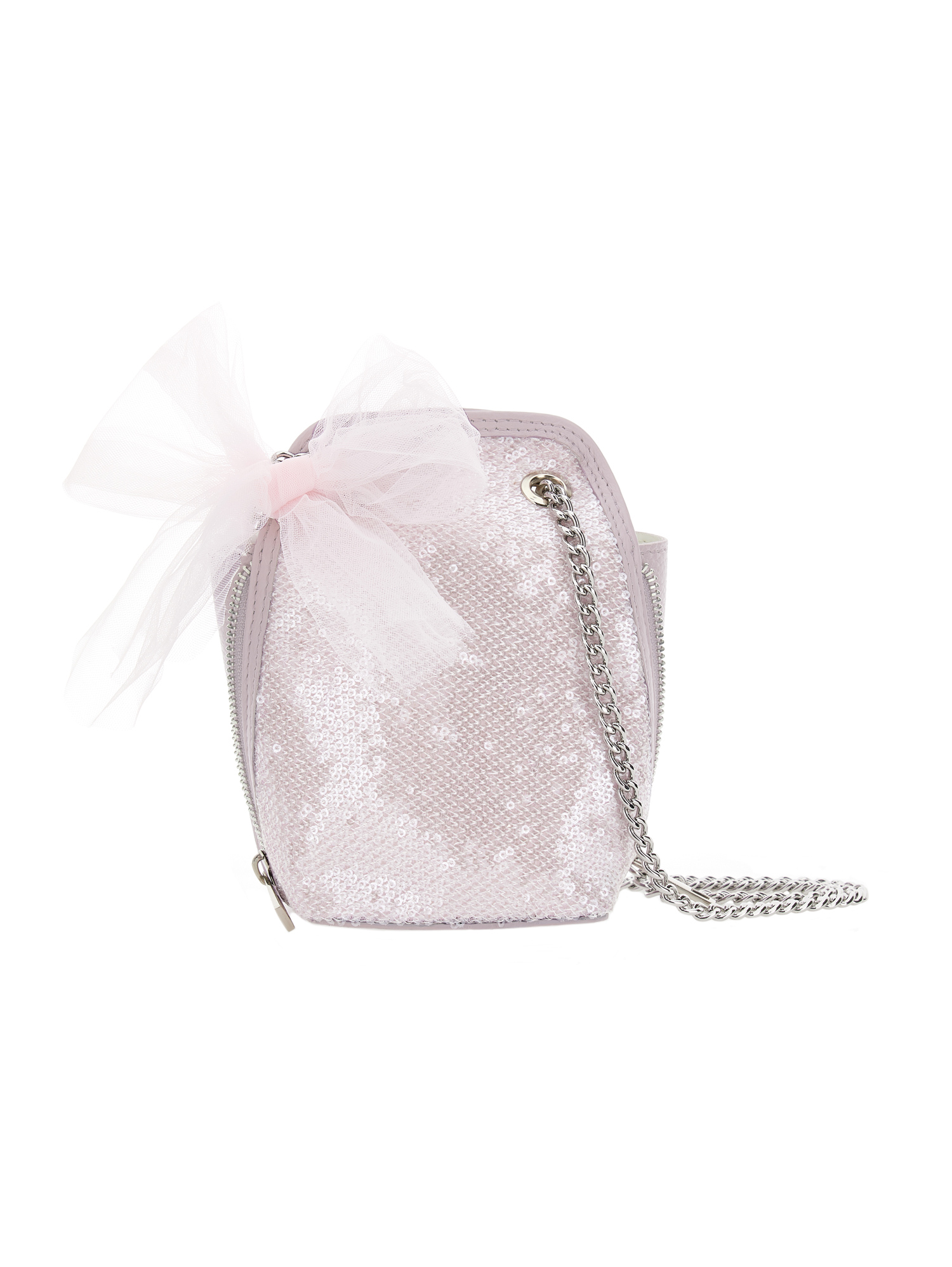 Monnalisa Babies'   Sequinned Bag In Dusty Pink Rose