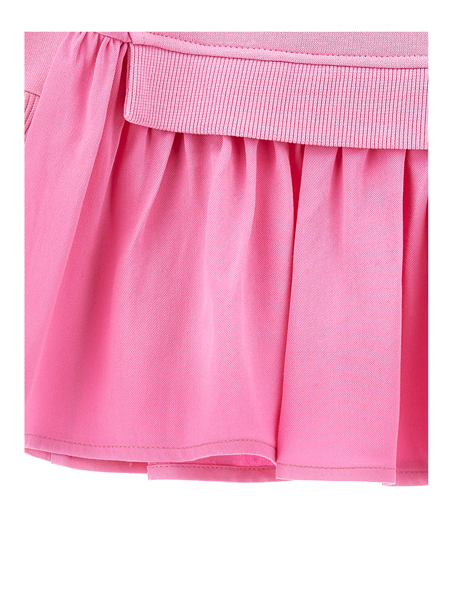 Monnalisa Sweatshirt Dress With Maxi Flowers In Bright Peach Pink