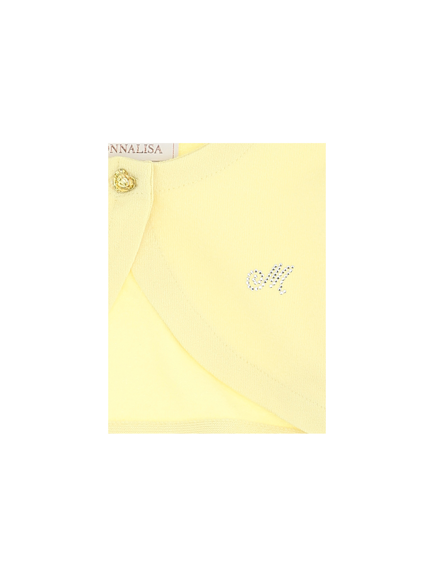 Shop Monnalisa Crepe Wraparound Cardigan In Light Yellow