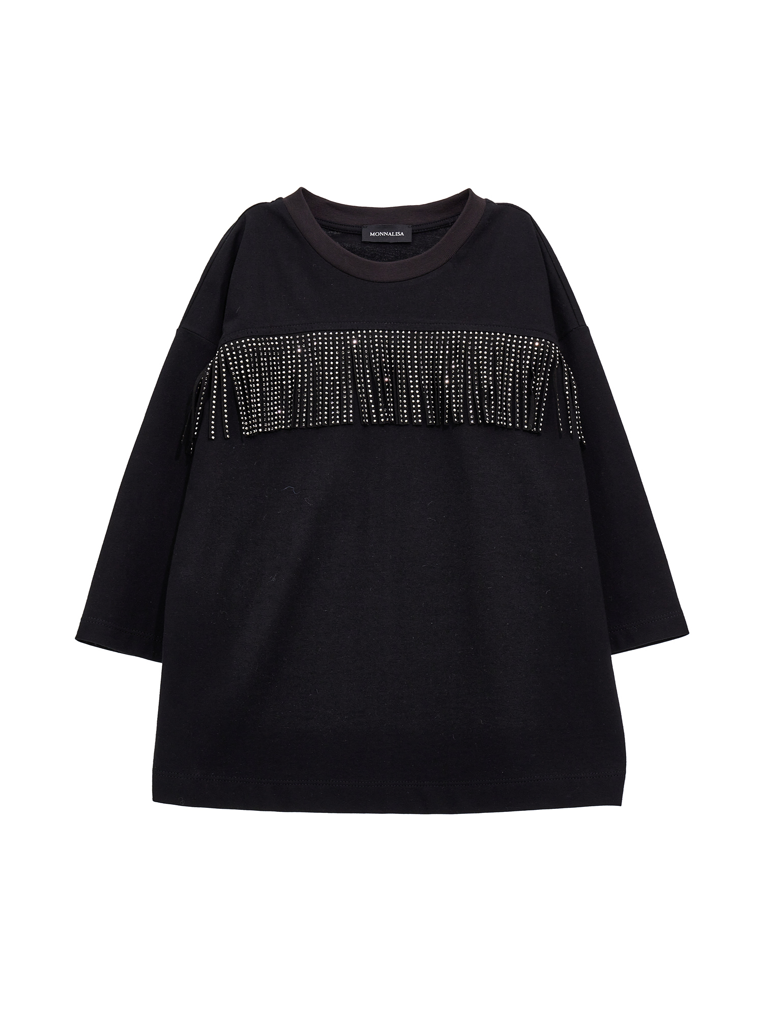 Monnalisa Maxi t-shirt jersey con frange