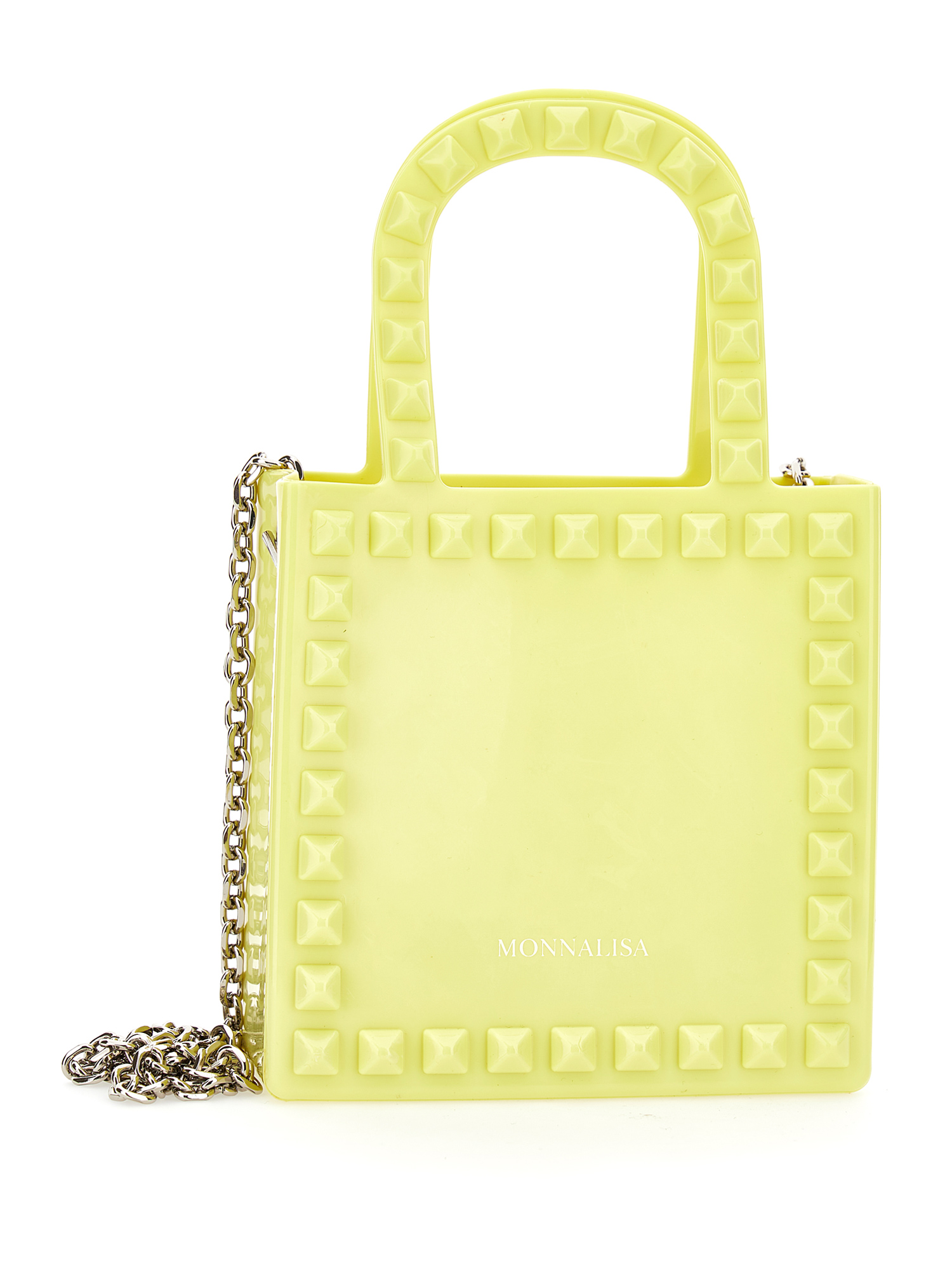 Monnalisa Pvc Shopper-style Minibag In Ochre