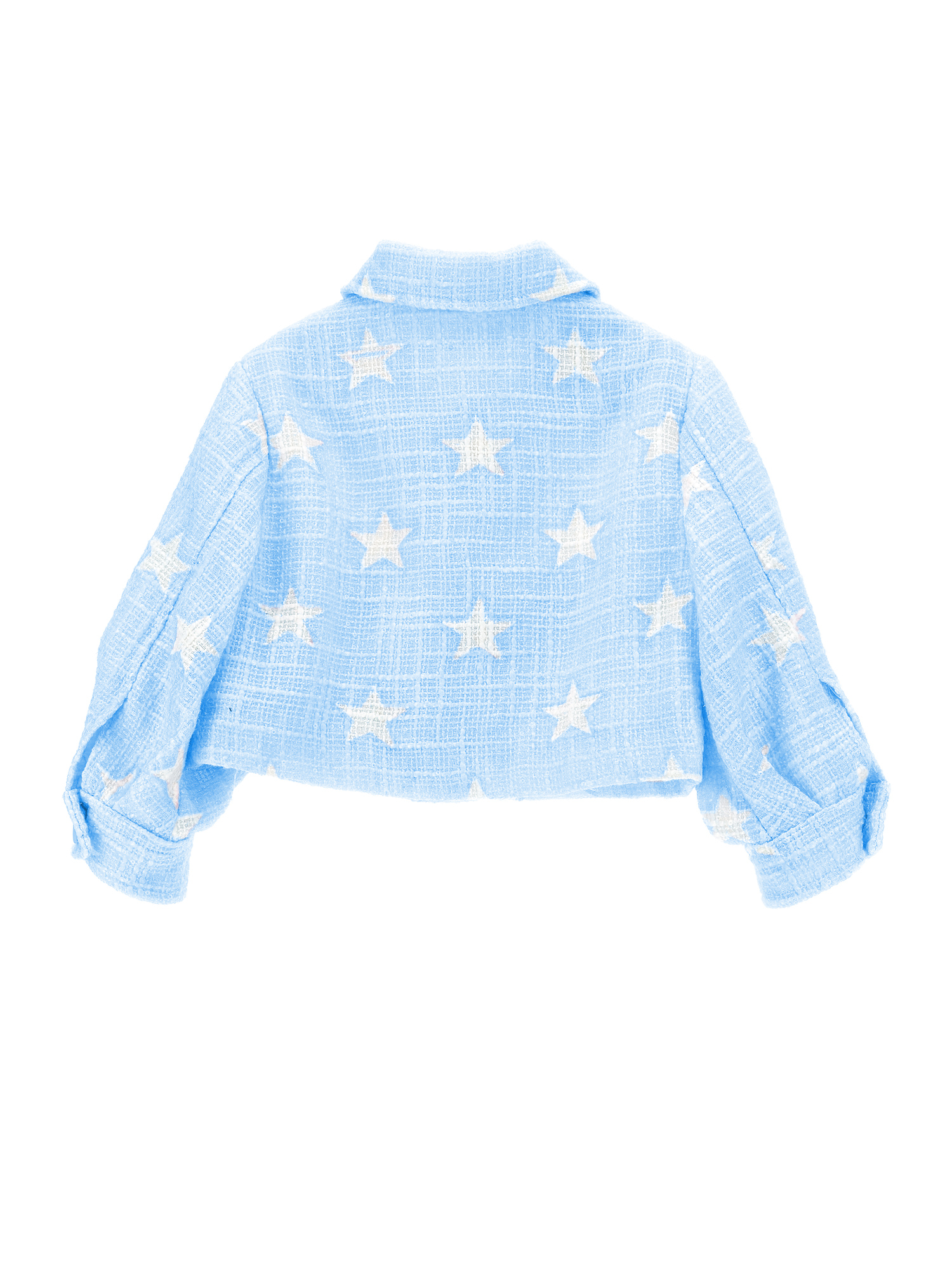Monnalisa logo-print sequinned bomber jacket - White