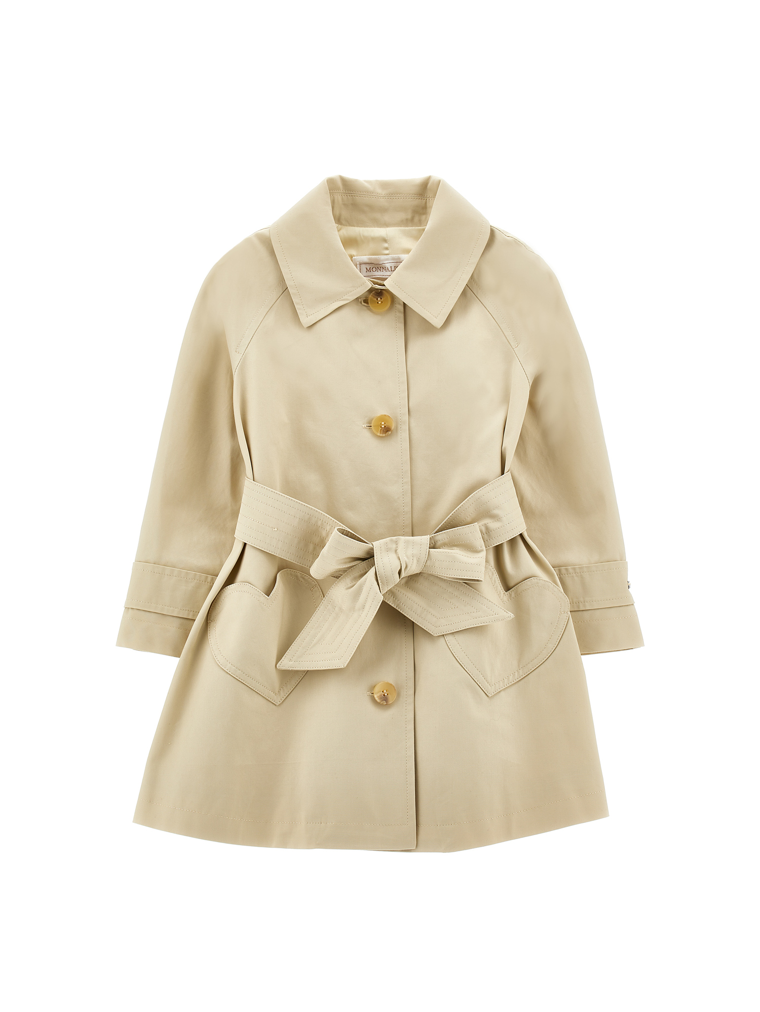 Monnalisa Trenchcoat Aus Gabardine In Beige