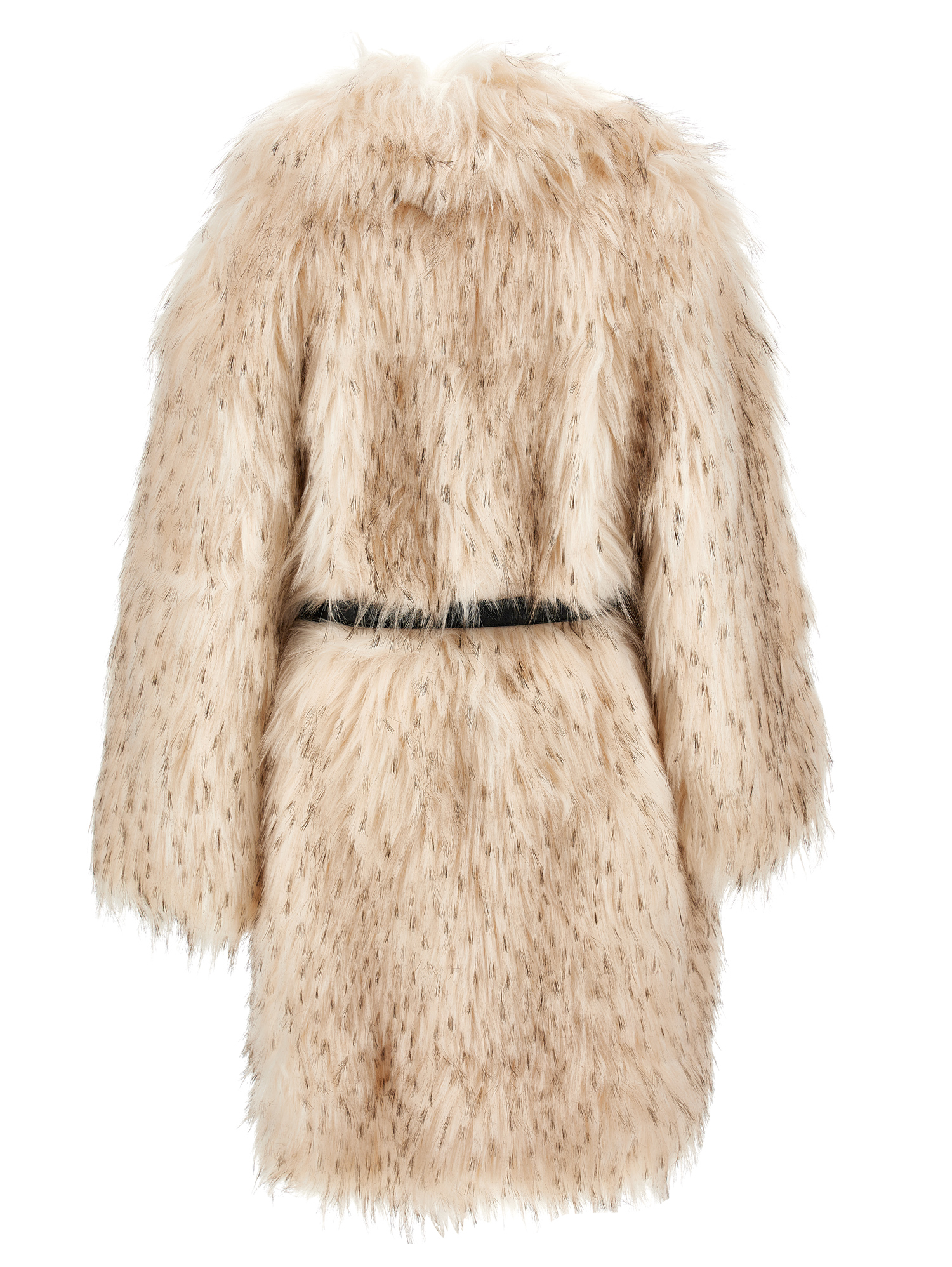Monnalisa Plush Coat In Cream