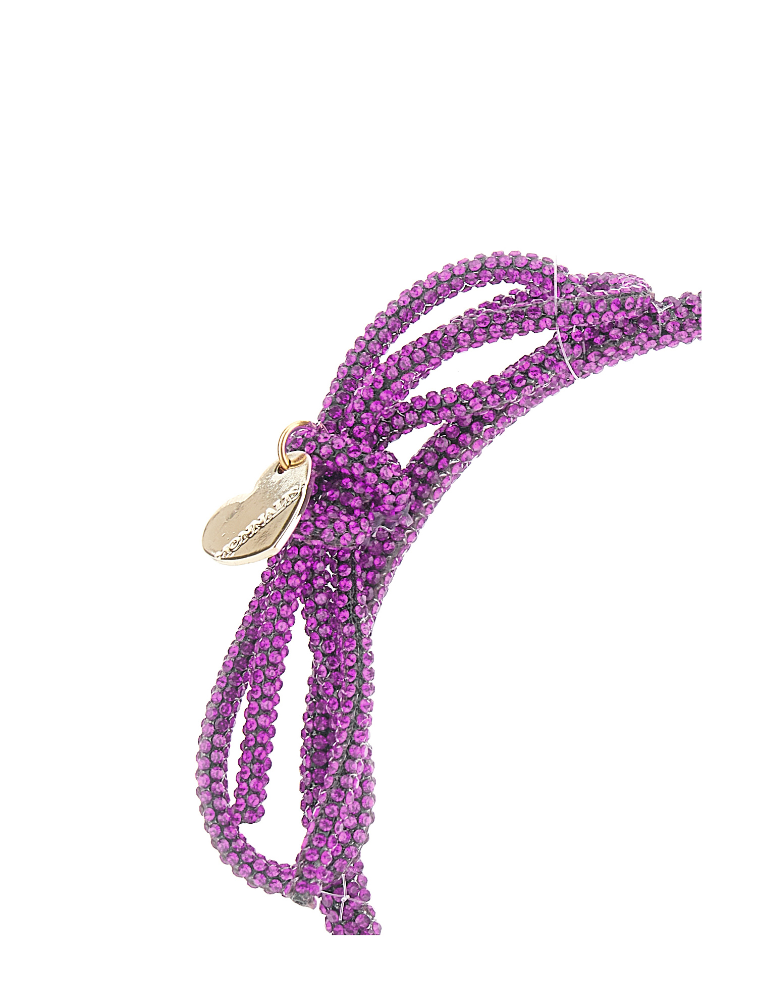 Monnalisa Rhinestone Knit Headband In Wisteria