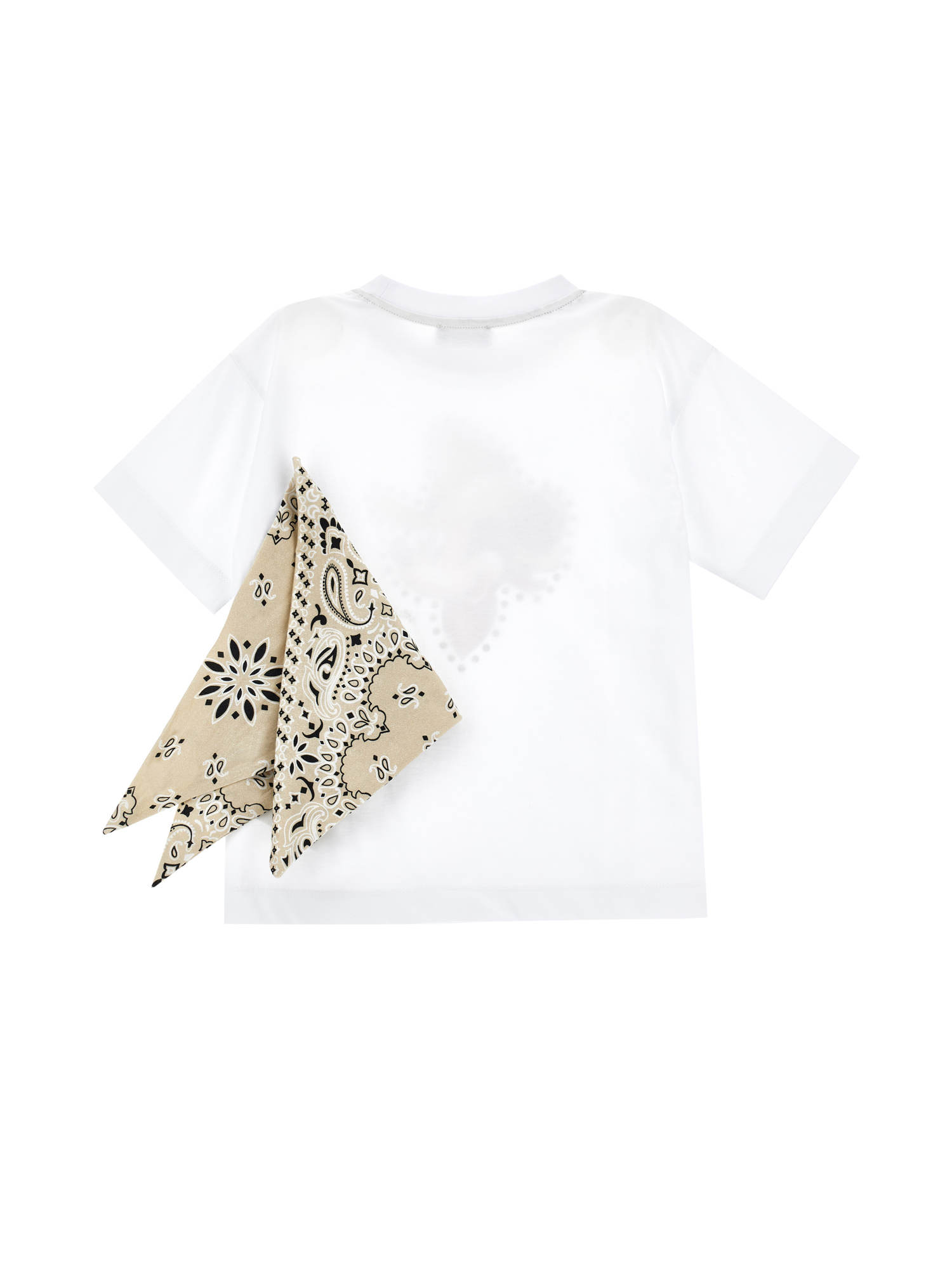 Monnalisa Mickey Jersey T-shirt With Bandana In White