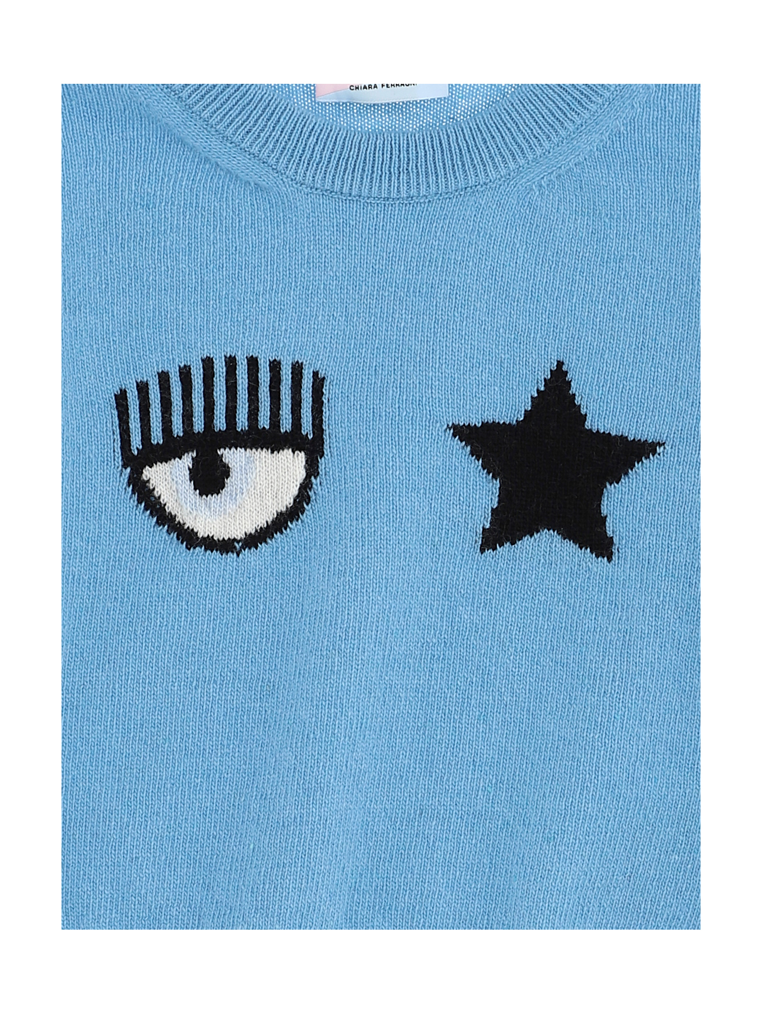 Shop Chiara Ferragni Eyestar Pullover In Bachelor Button