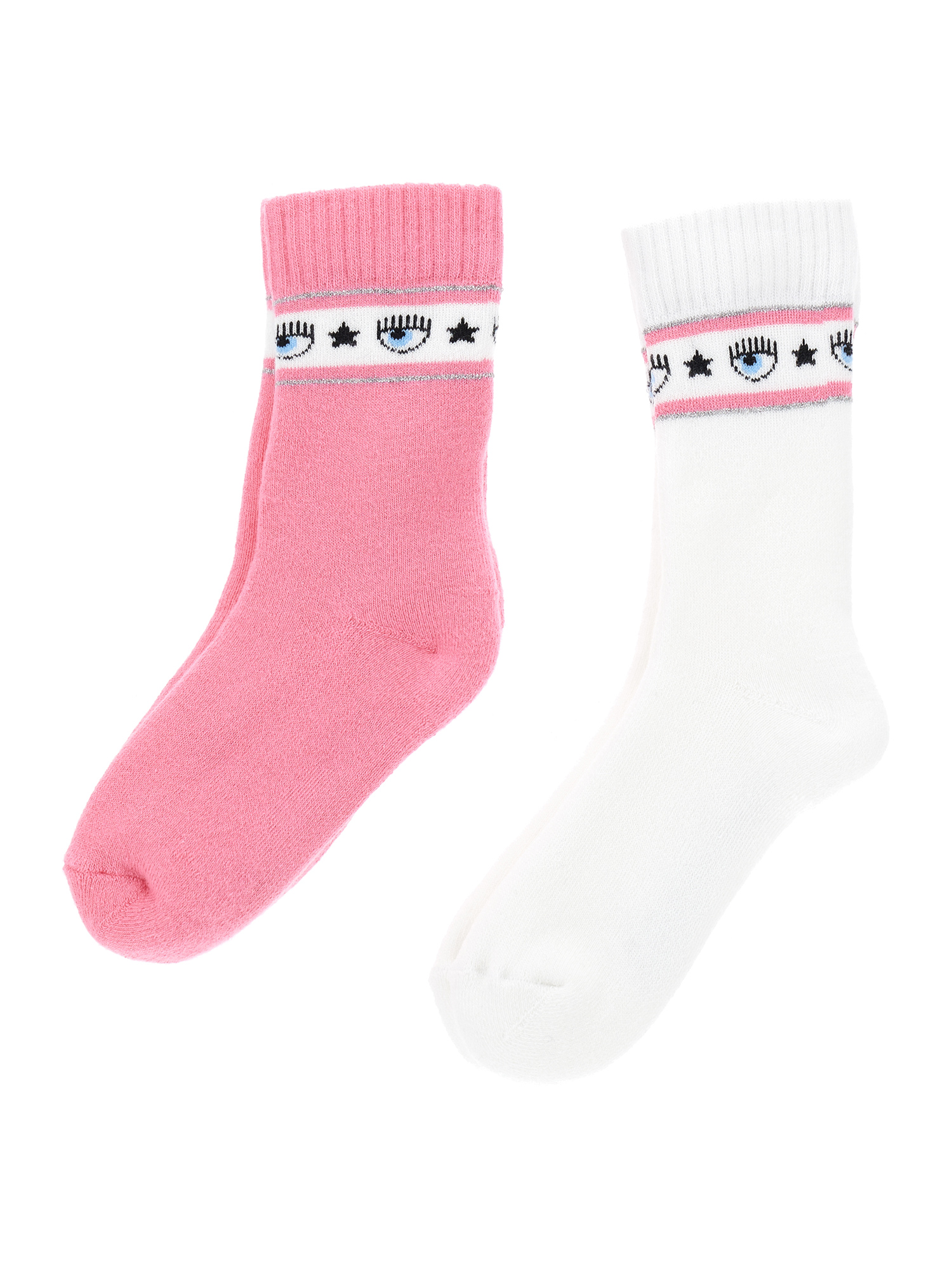 Chiara Ferragni Kids'   Maxilogomania Socks Set In Sachet Pink