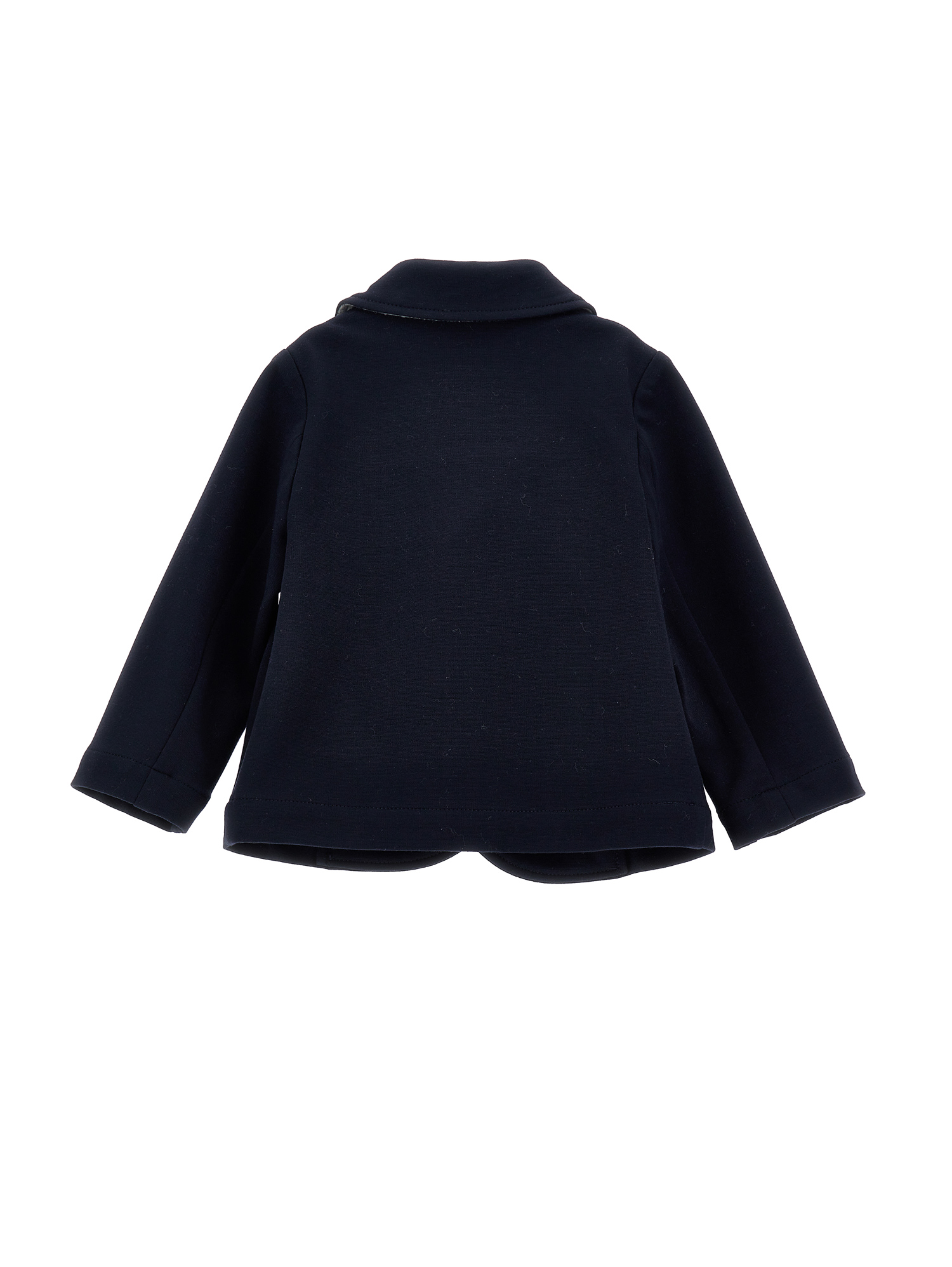 Monnalisa Unlined Milano Stitch Blazer In Dark Blue