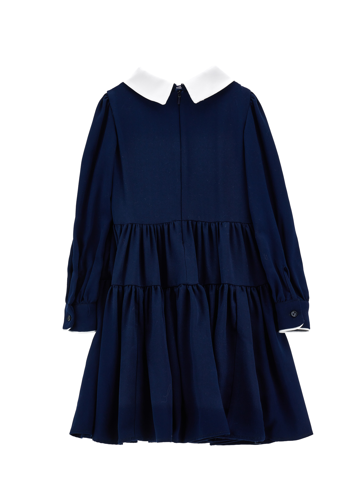 Monnalisa Viscose Dress With Bow In Dark Blue