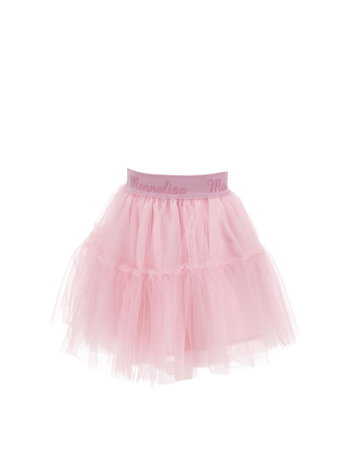 Shop Monnalisa Silk-touch Tulle Skirt In Rosa Fairy Tale