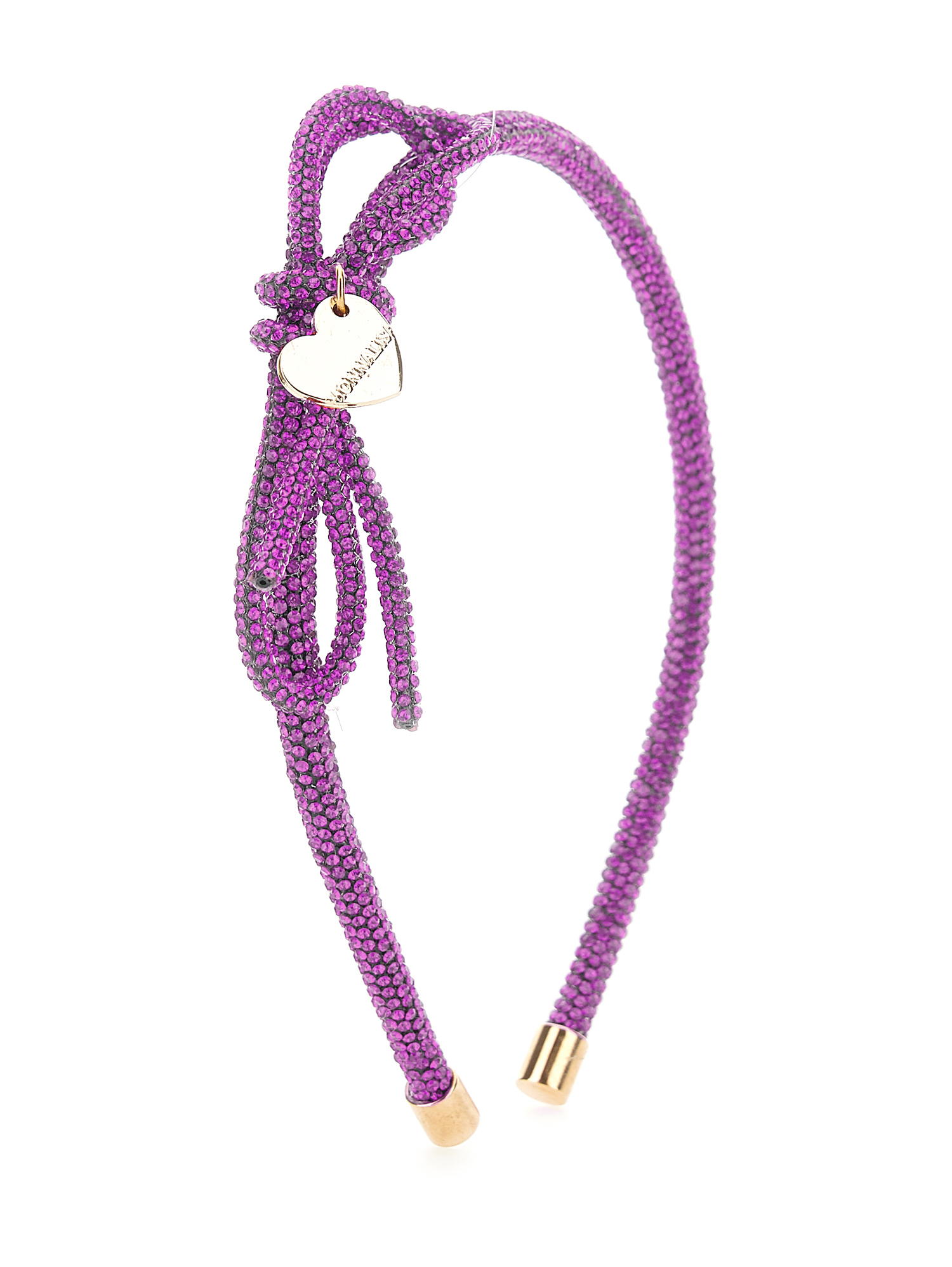 Monnalisa Rhinestone Knit Headband In Wisteria