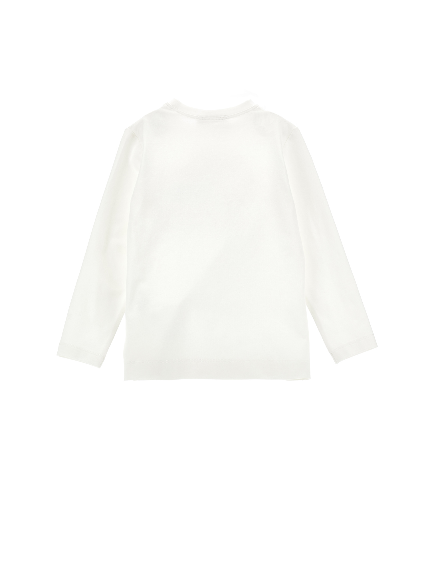Monnalisa Cotton T-shirt With Book Print In Cream