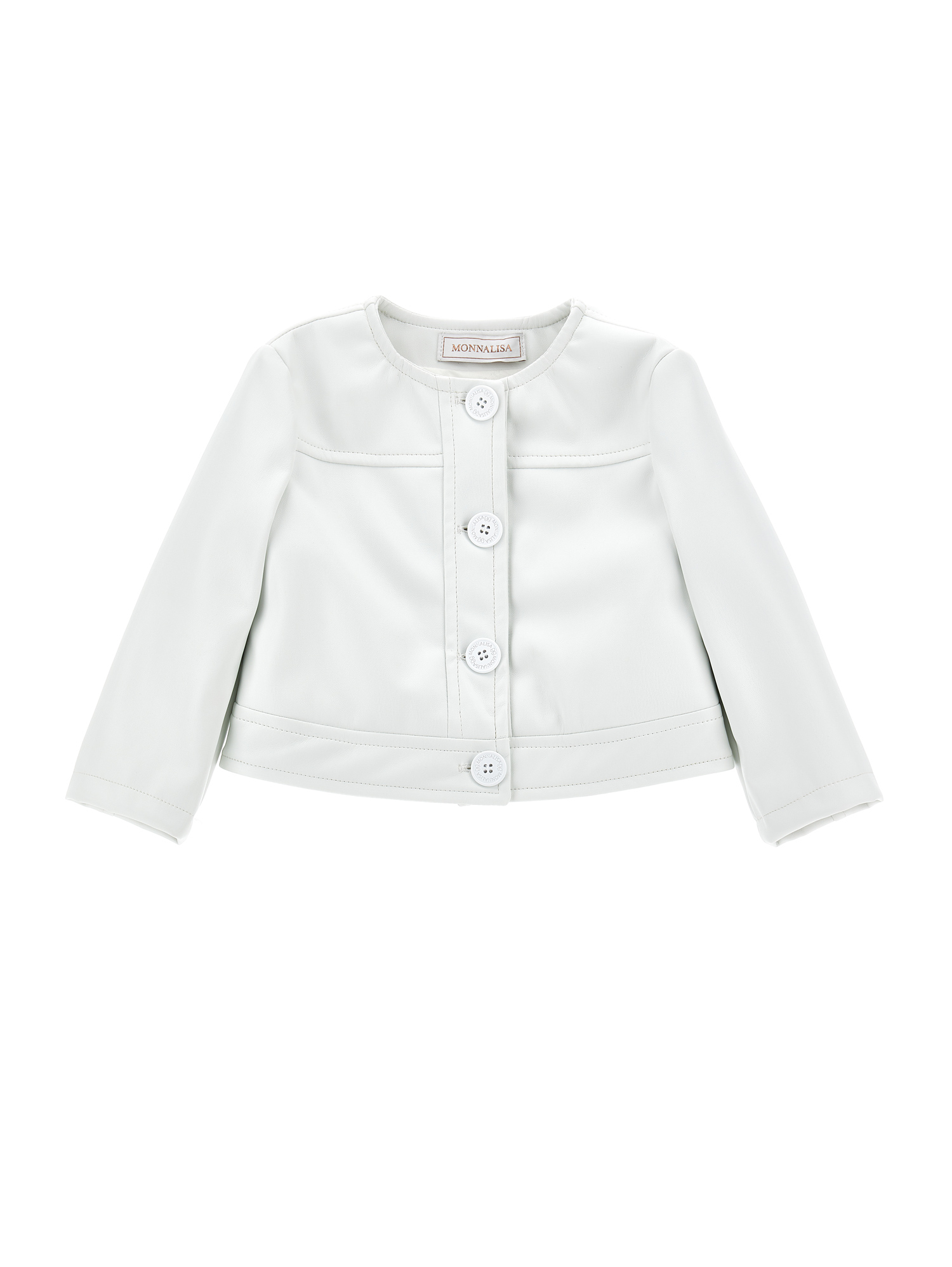 Monnalisa Babies'   Biker Jacket In White