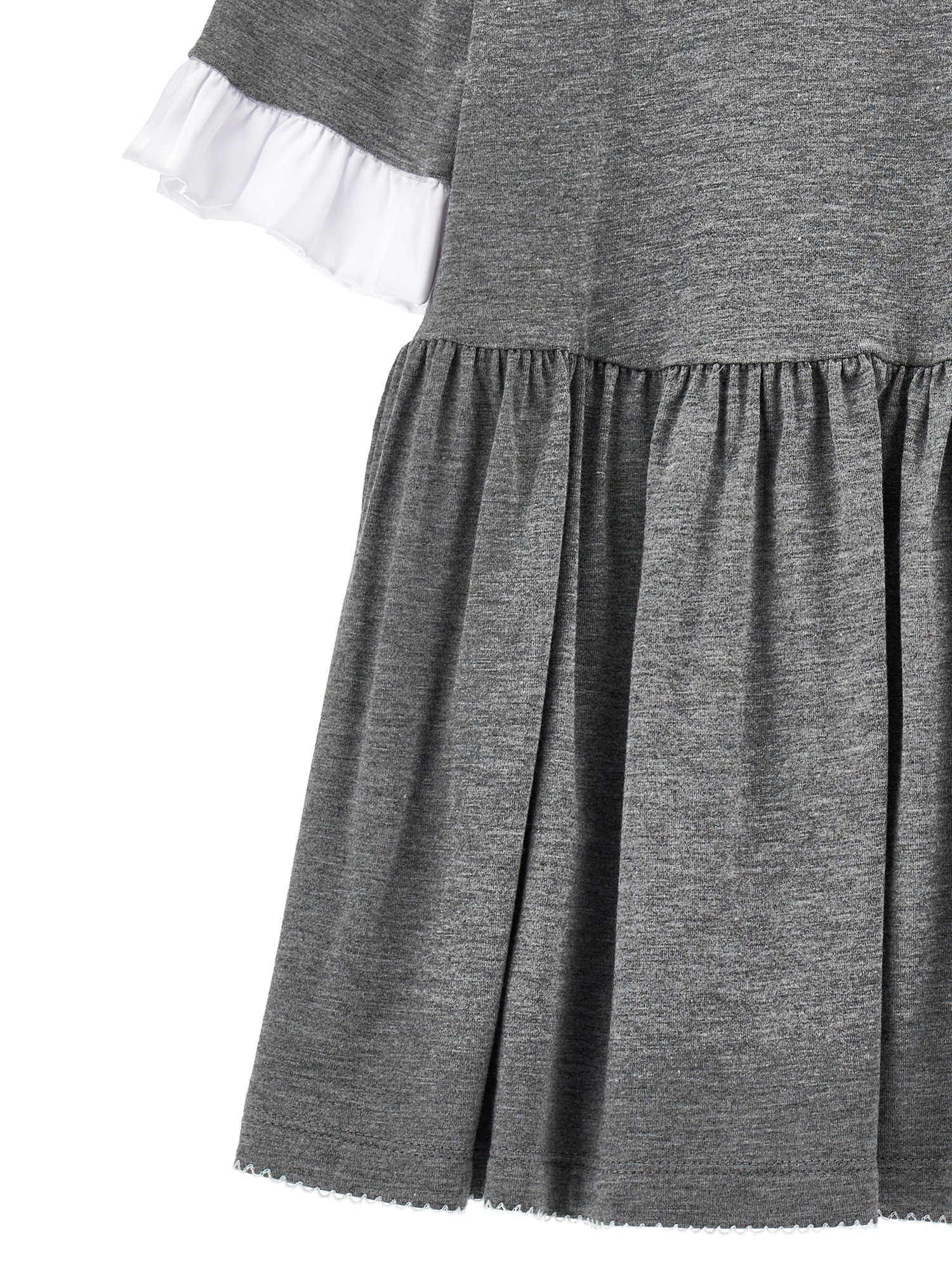 Monnalisa Viscose Jersey Dress In Medium Grey