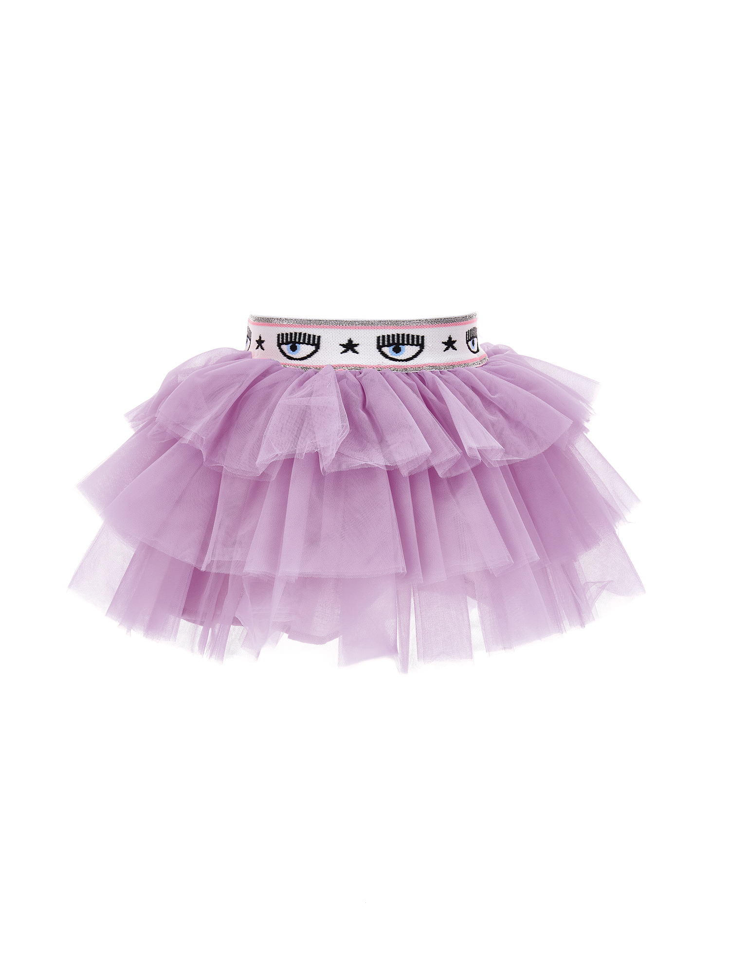 Chiara Ferragni Eyelike Silk-touch Tulle Skirt In Violet Tulle