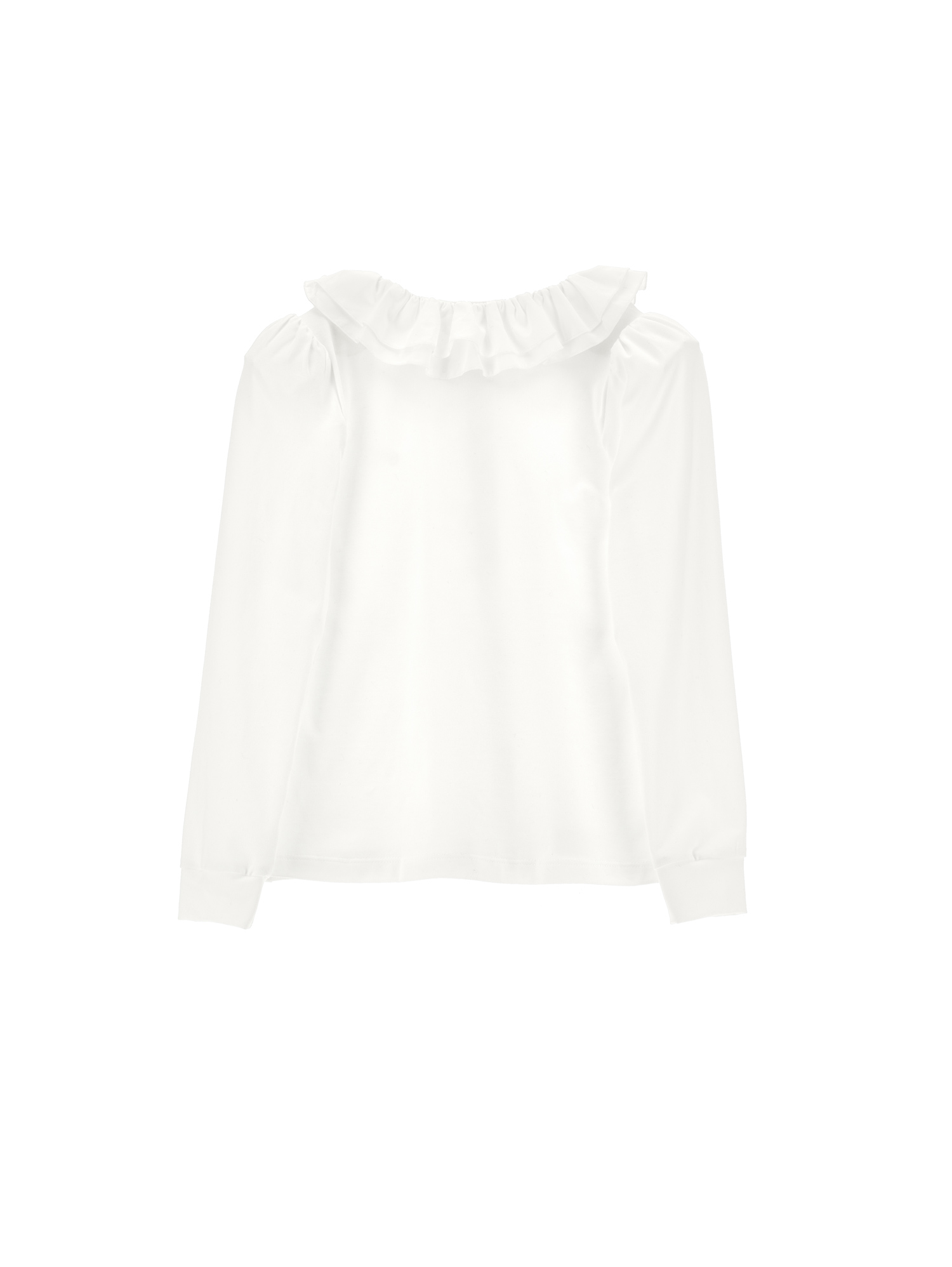 Monnalisa Organic Cotton Shirt With Elegant Collar In Cream
