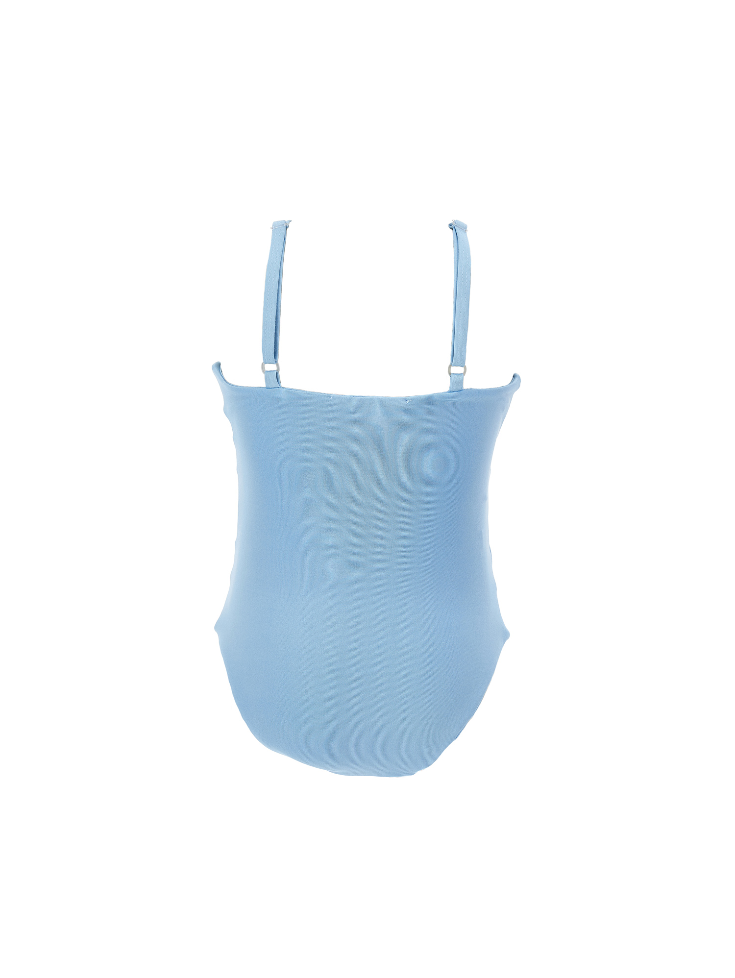 Shop Monnalisa Minnie One-piece Swimsuit In Light Blue