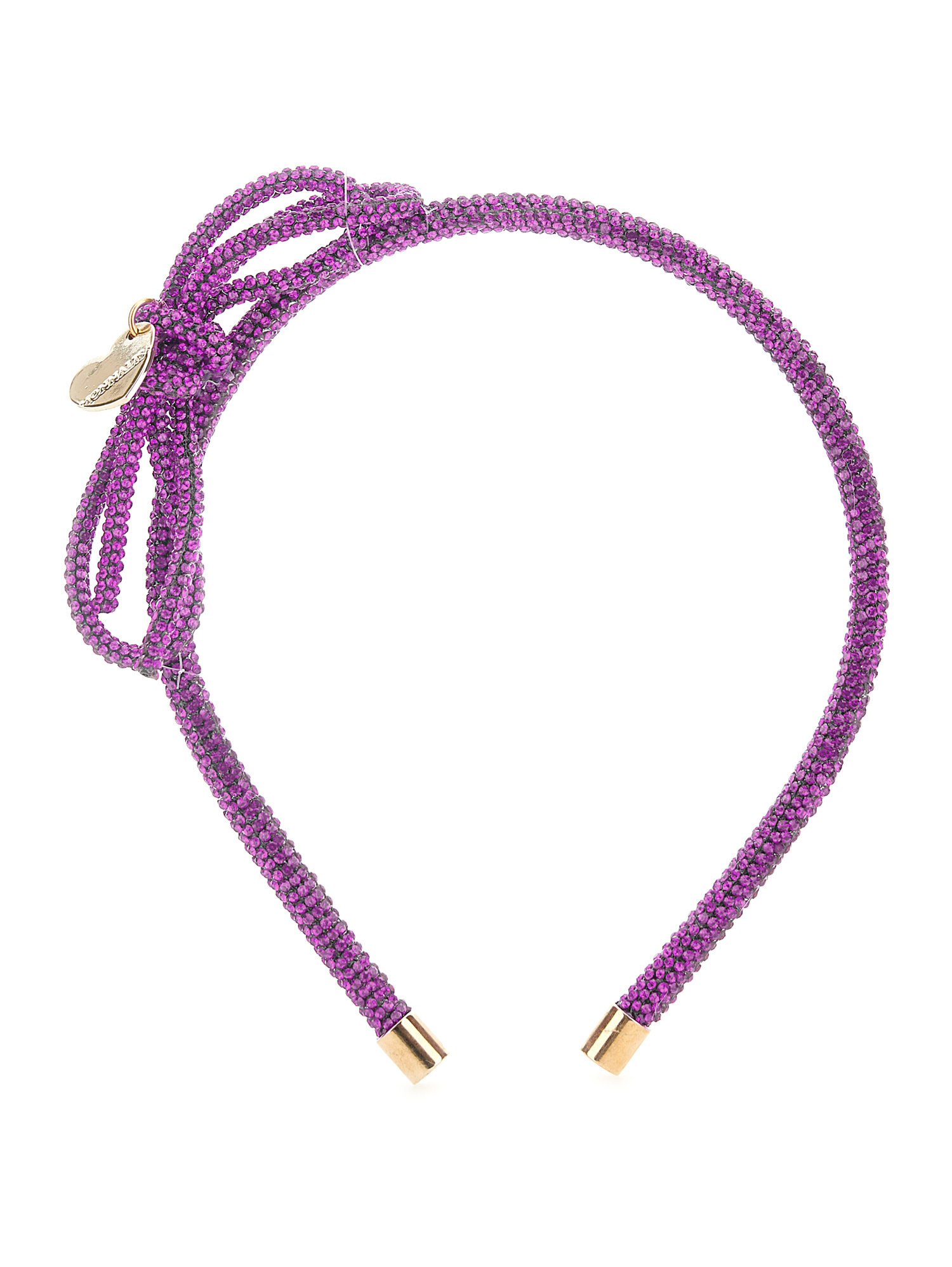 Monnalisa Rhinestone Knit Headband In Wisteria