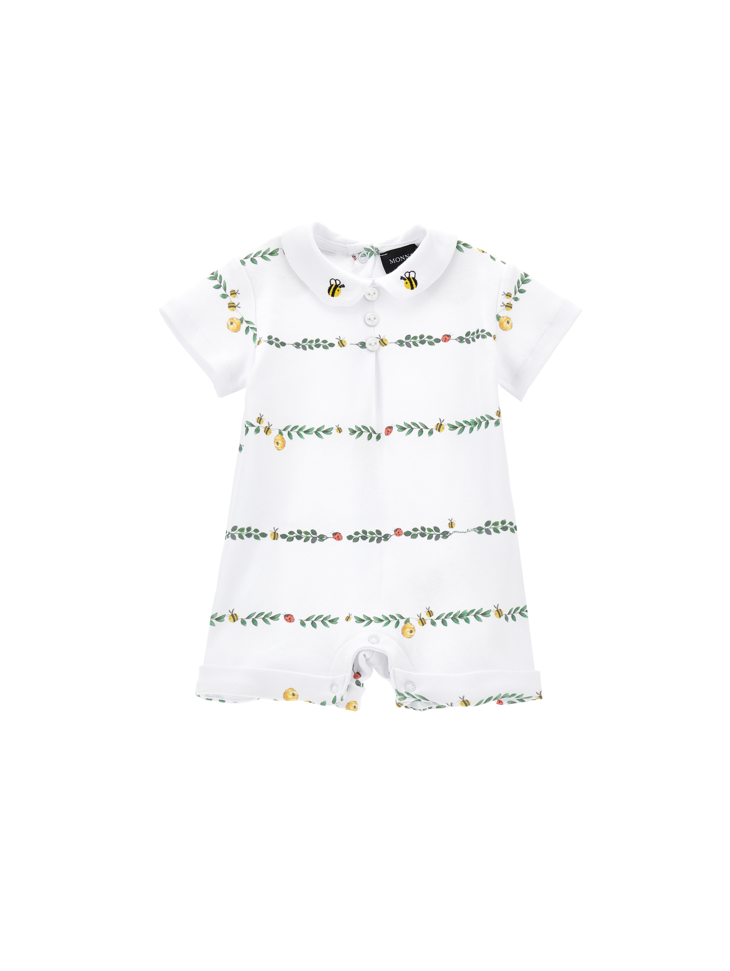 Monnalisa Strampler Aus Baumwolle Mit Allover-print In White + Multicolor