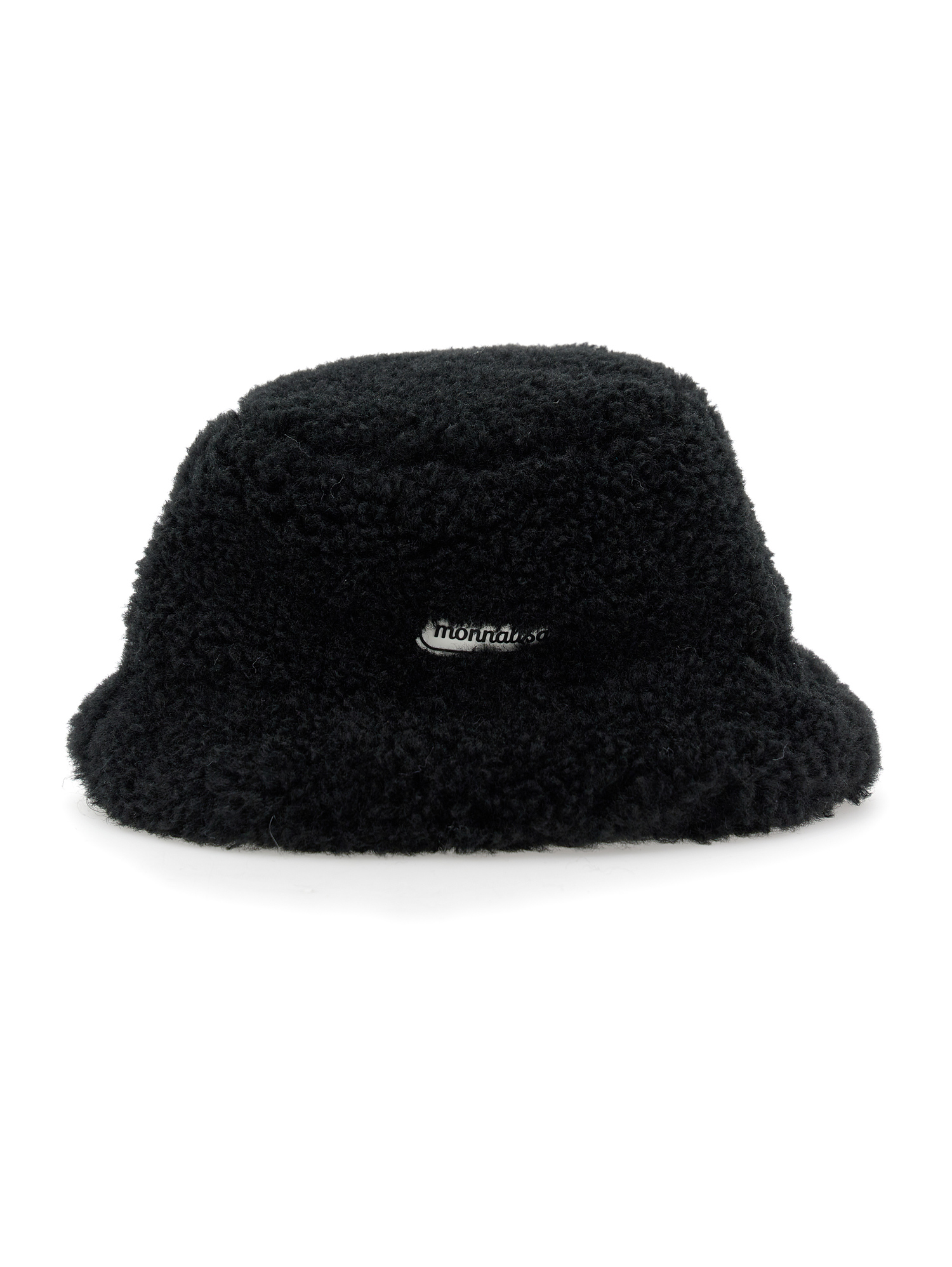 Monnalisa Kids' Faux-shearling Cotton Hat In Black