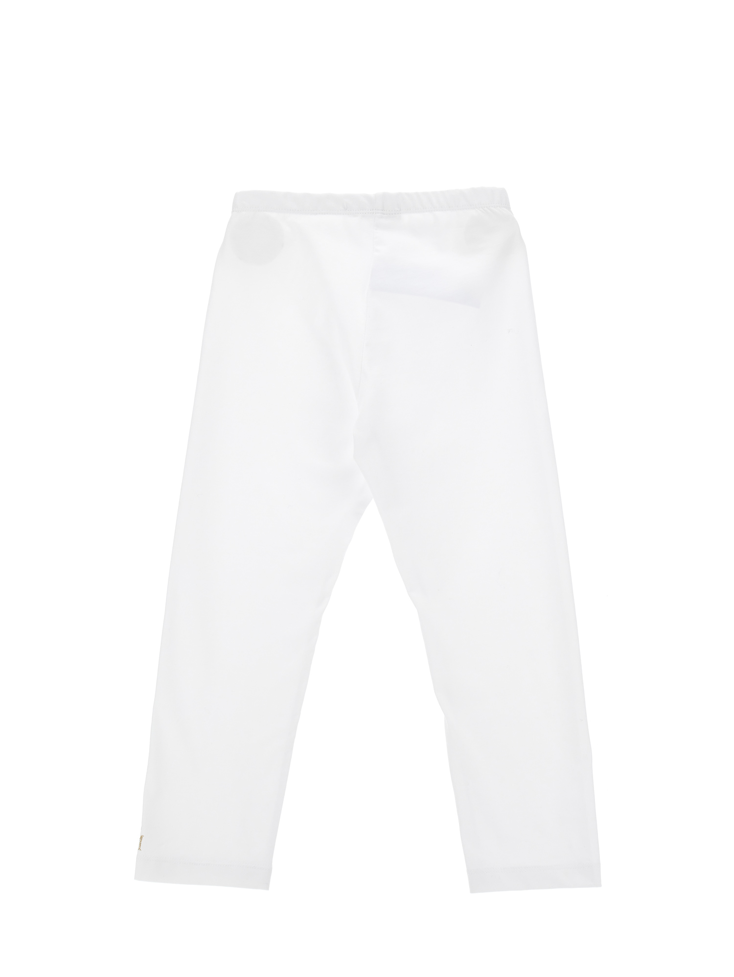 Shop Monnalisa Stretch Cotton Leggings In White