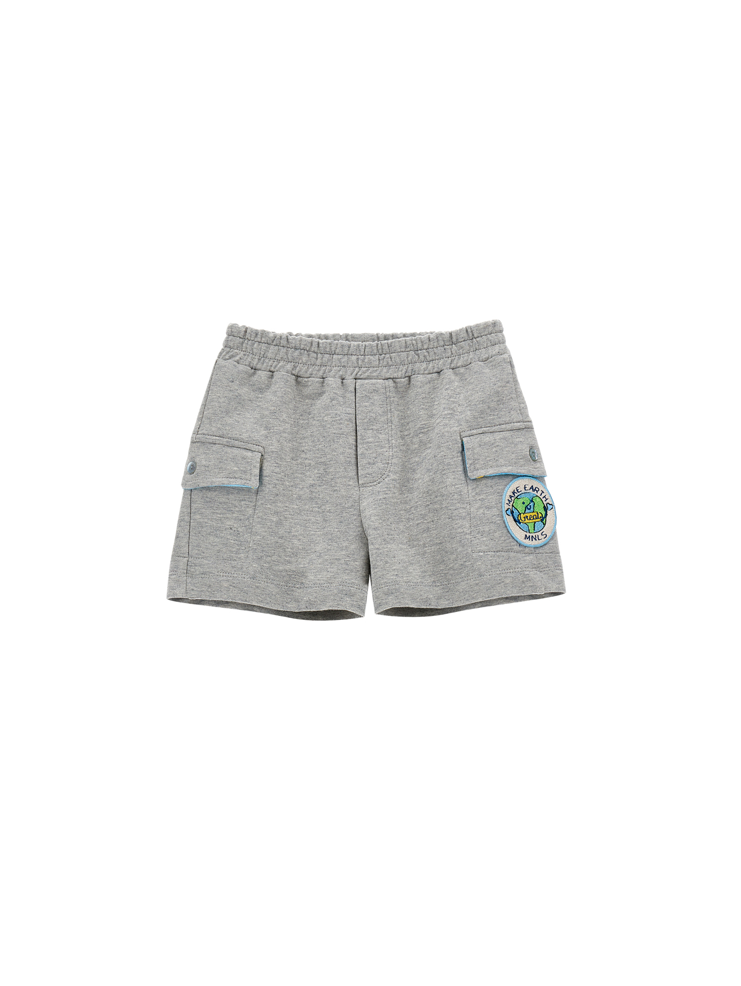 Monnalisa Cotton Fleece Bermuda Shorts In Grey
