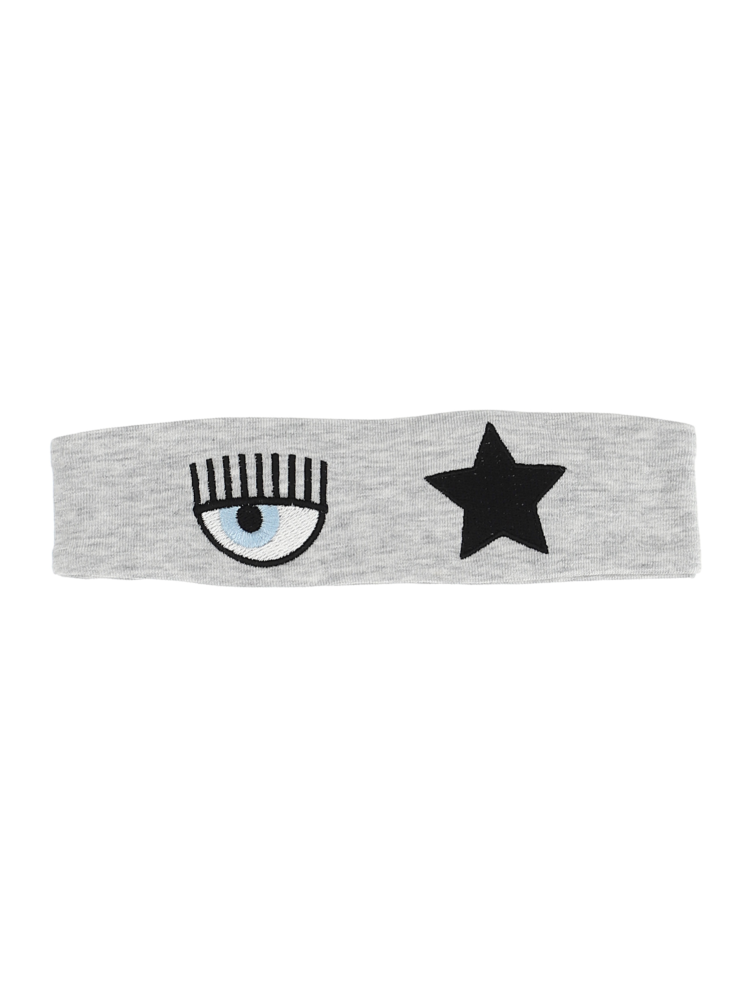 Chiara Ferragni Kids'   Eyestar Jersey Headband In Grey