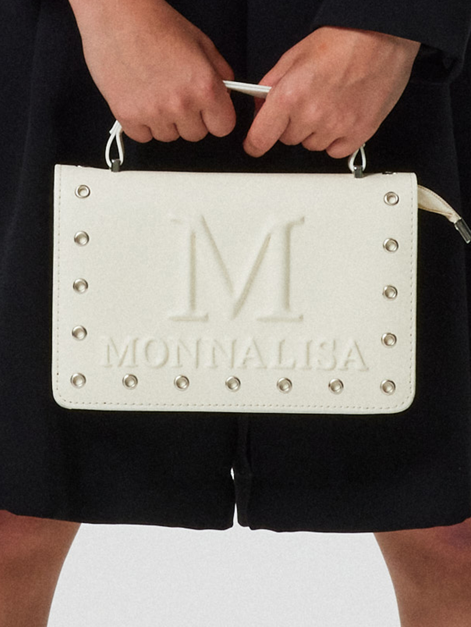 Monnalisa Coated Fabric Folder In White