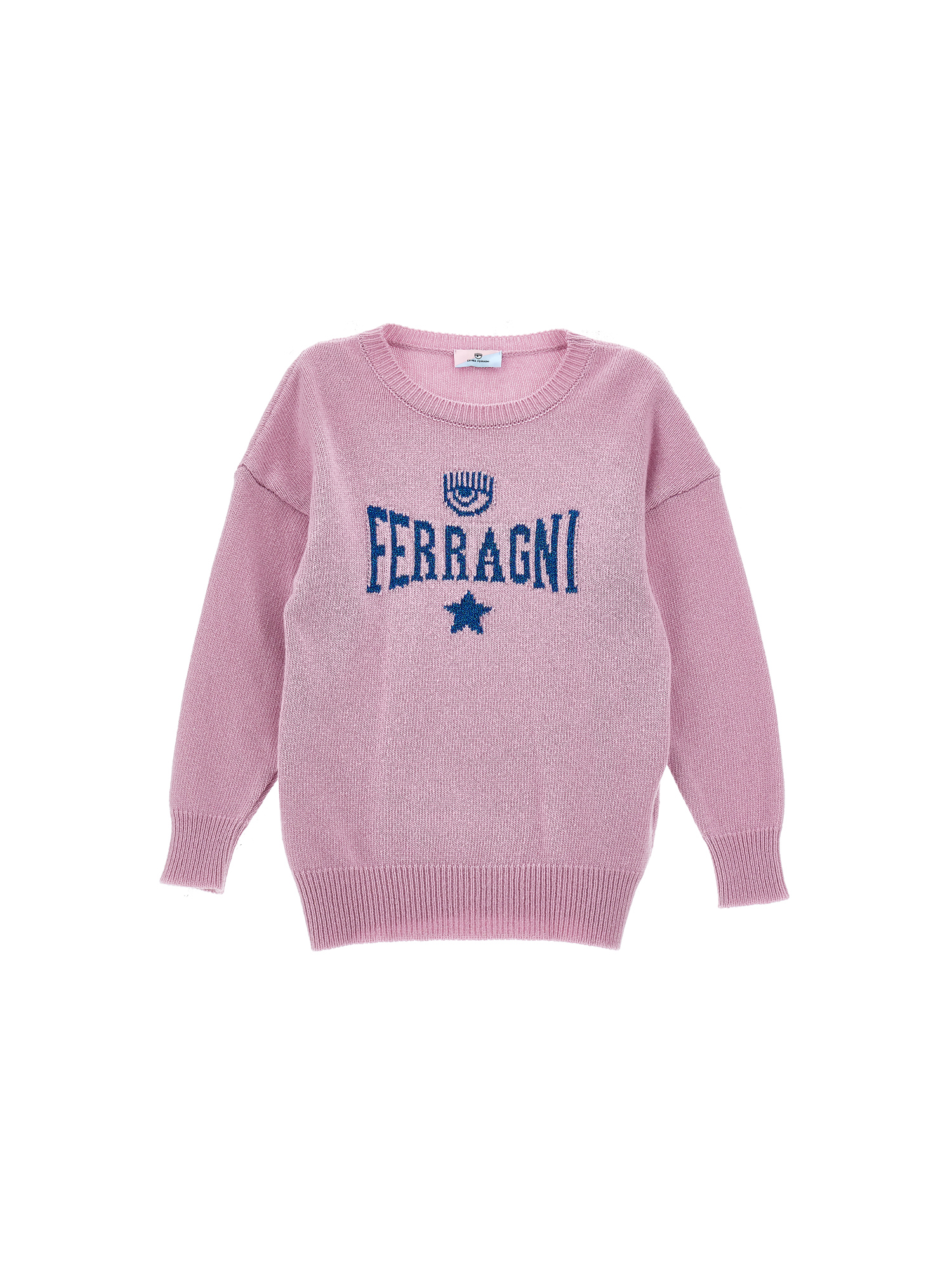 Chiara Ferragni Kids'   Ferragni Stretch Cashmere Blend Maxi Pullover In Lilac Sachet