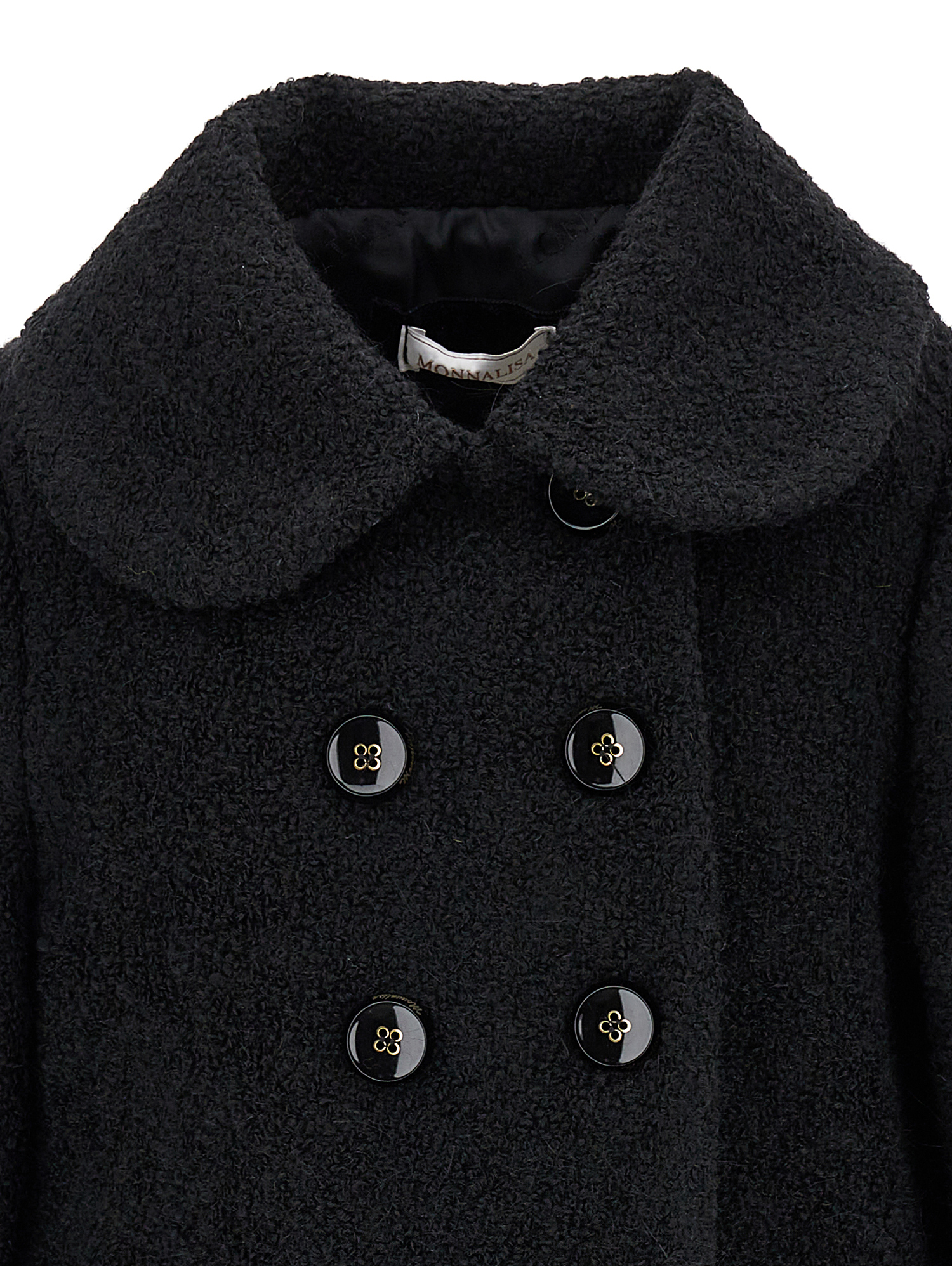 Monnalisa long-sleeve bouclé coat - Blue