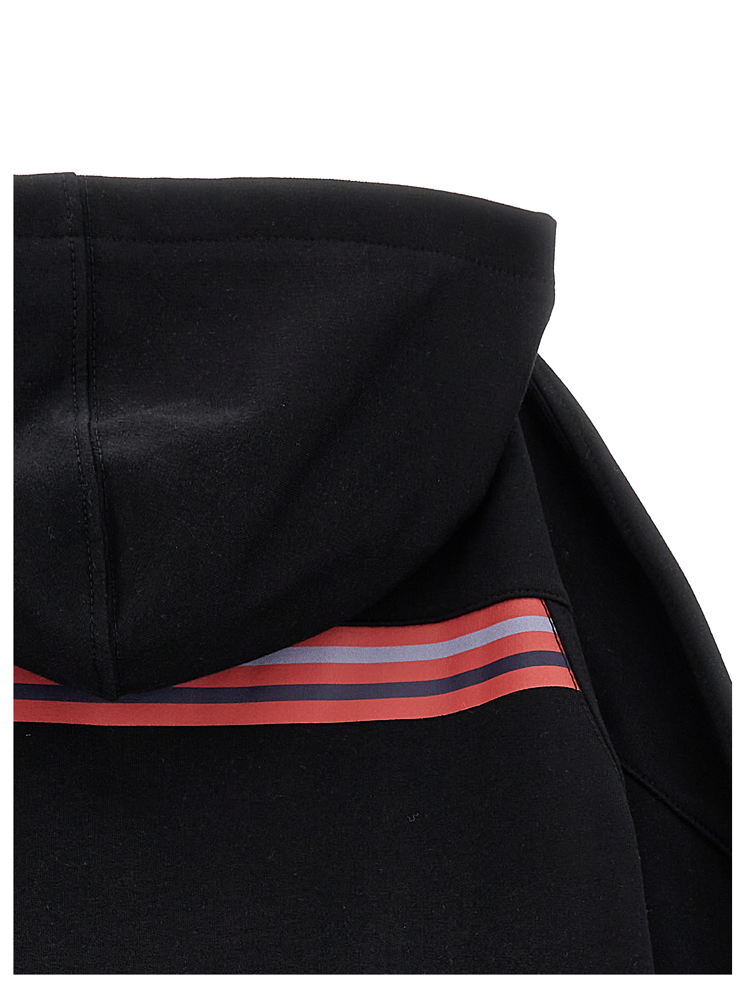 Monnalisa Two-tone Hoodie In Black
