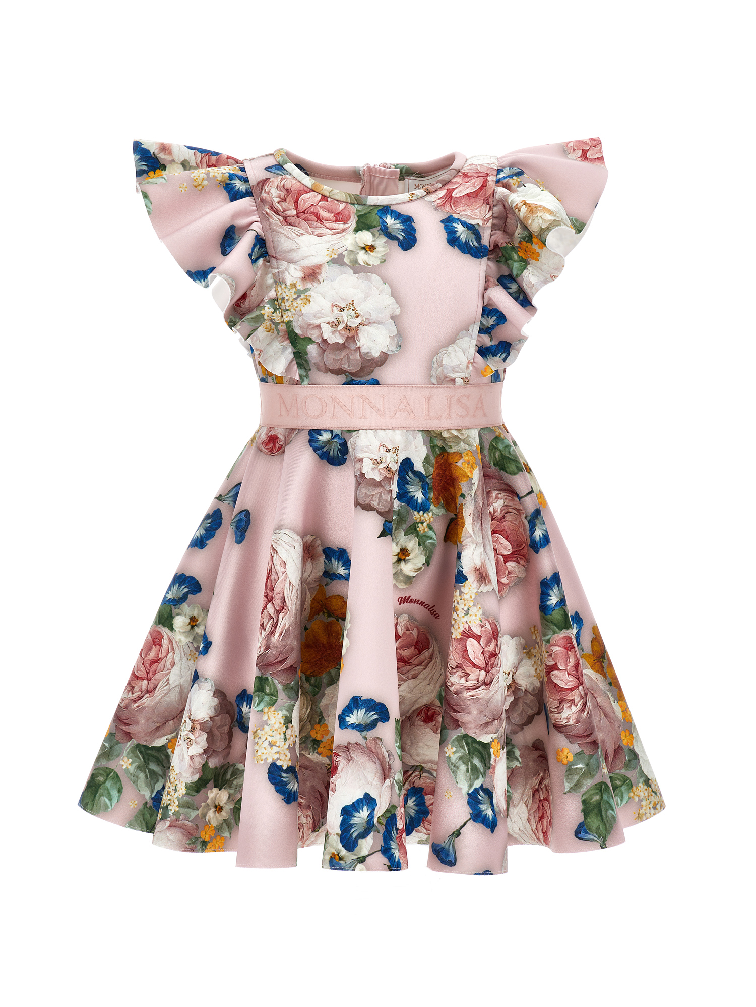 Monnalisa Abito neoprene rose barocche