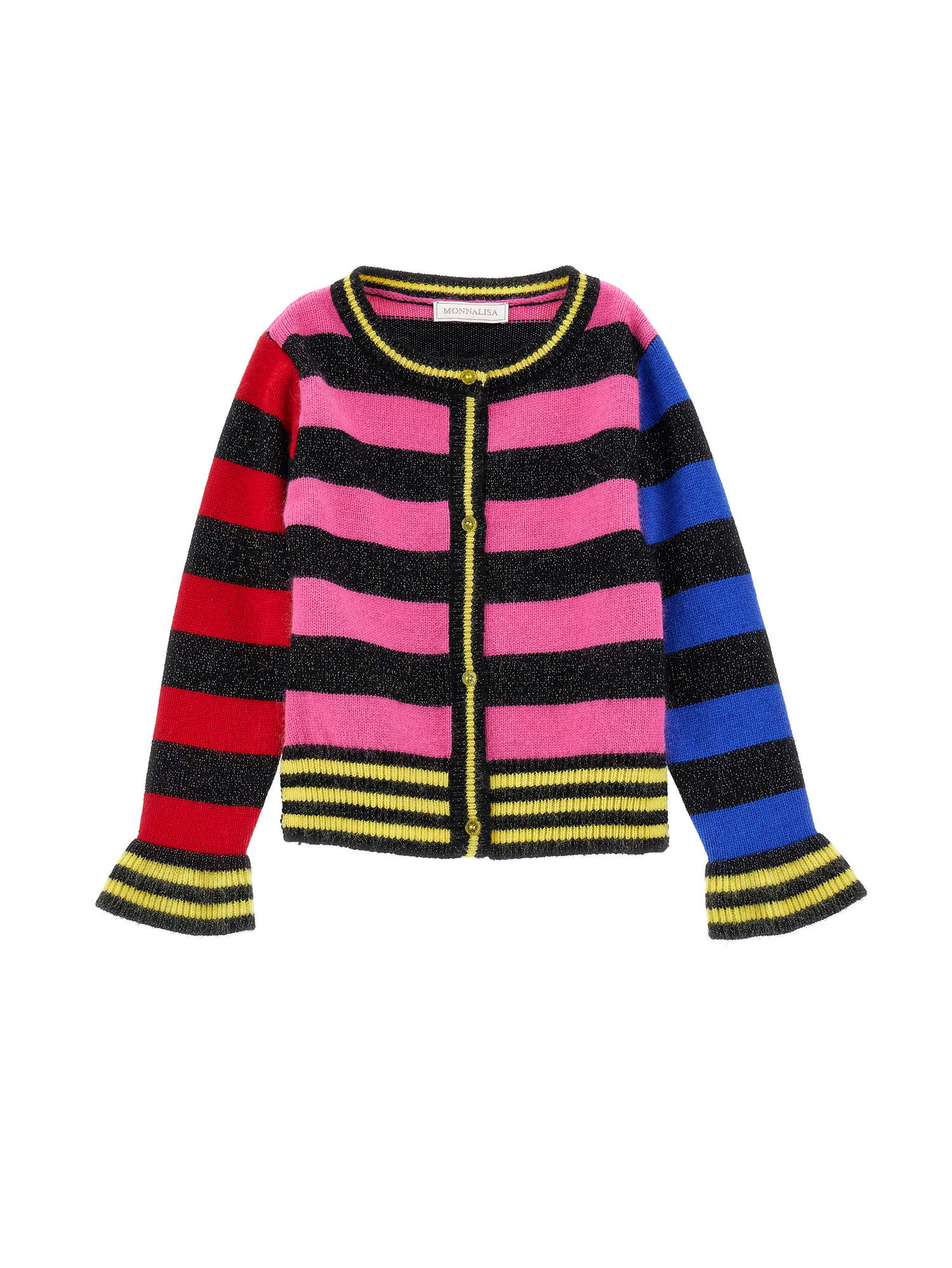 Monnalisa Soft Lurex Cardigan In Multicolor
