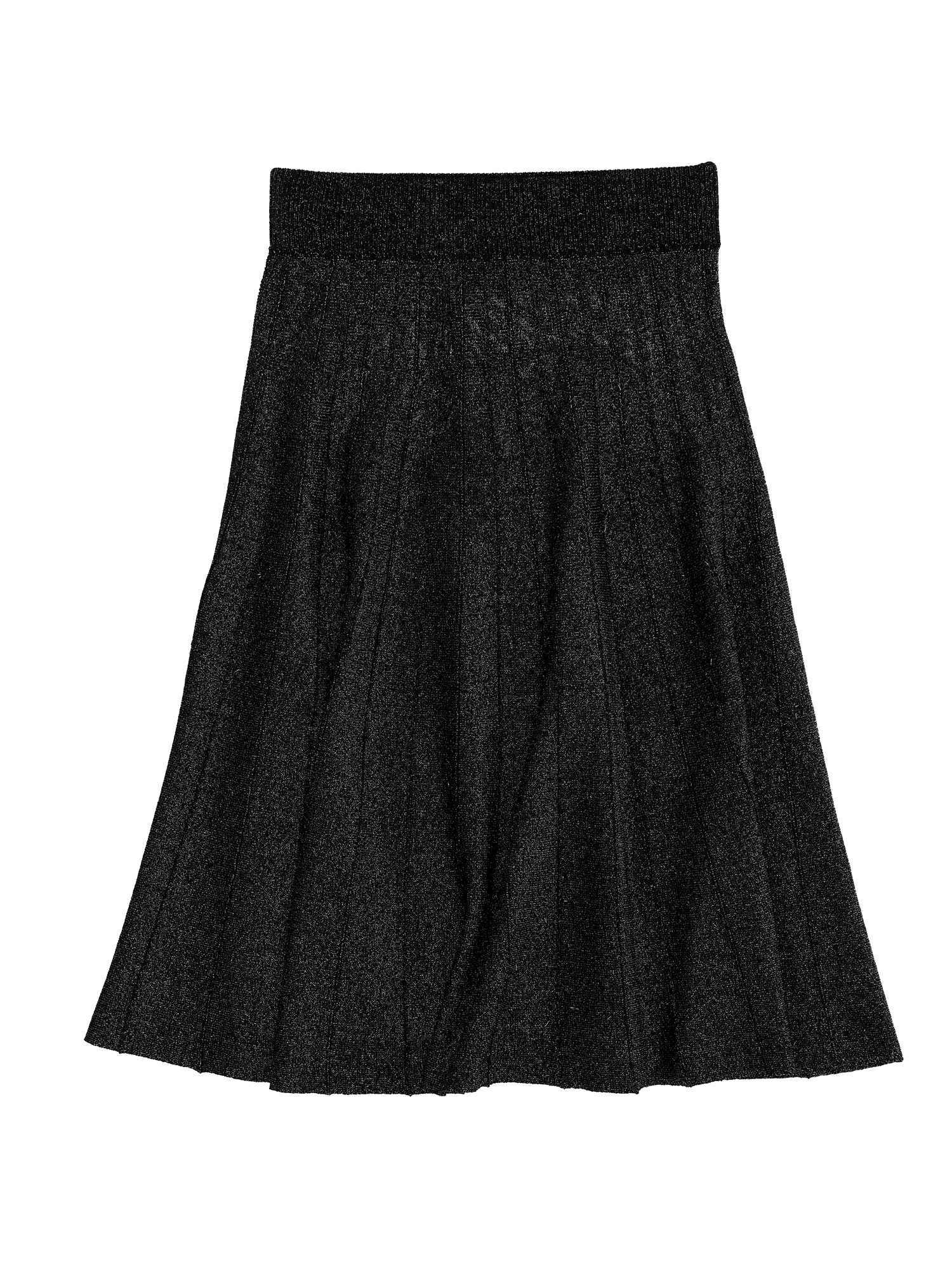 Monnalisa Lurex Knit Skirt In Black