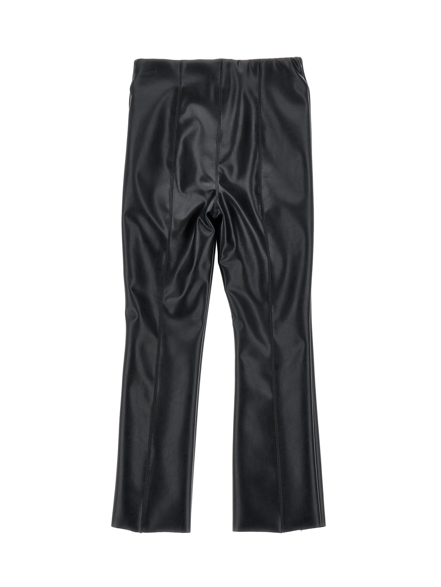 Monnalisa Super-stretch Coated Trousers In Black