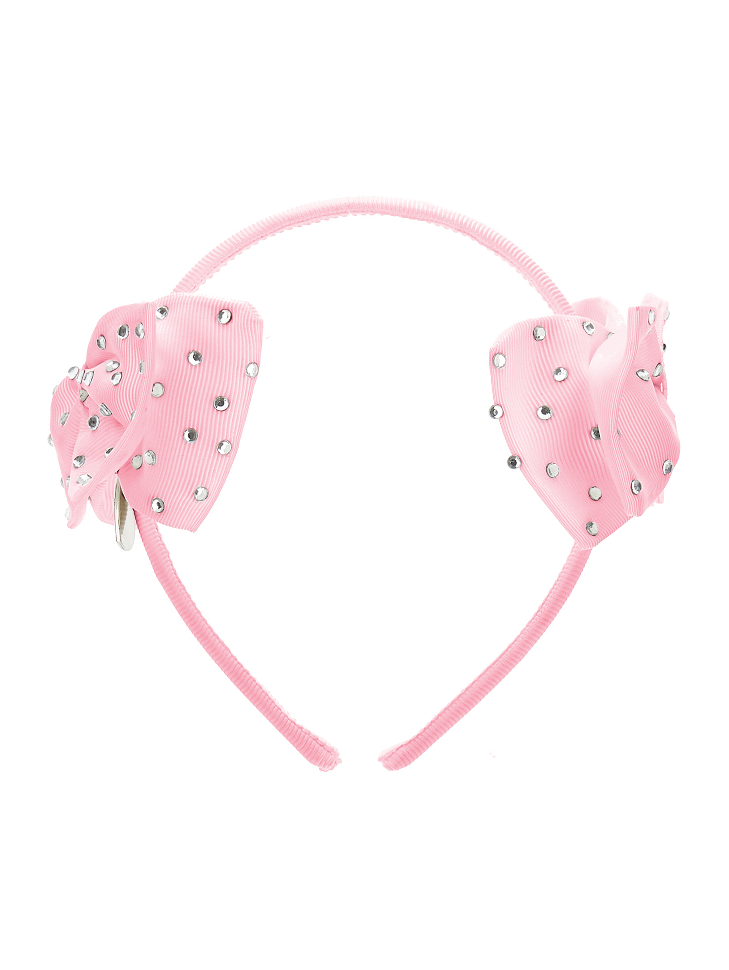 Monnalisa Double Bow Hairband In Rosa Fairy Tale