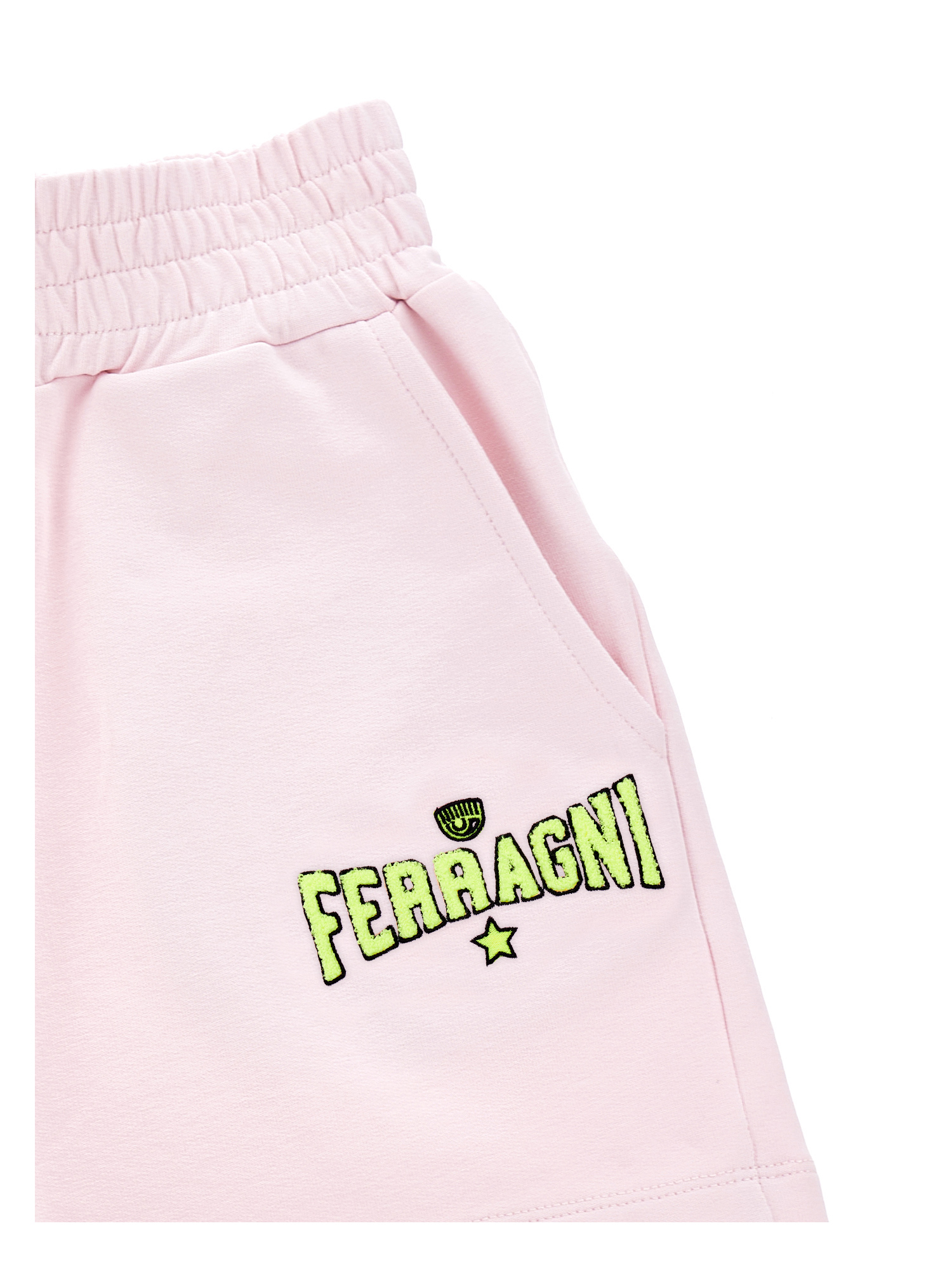 Shop Chiara Ferragni Cf Ferragni Stretch Fleece Shorts In Rosa Fairy Tale
