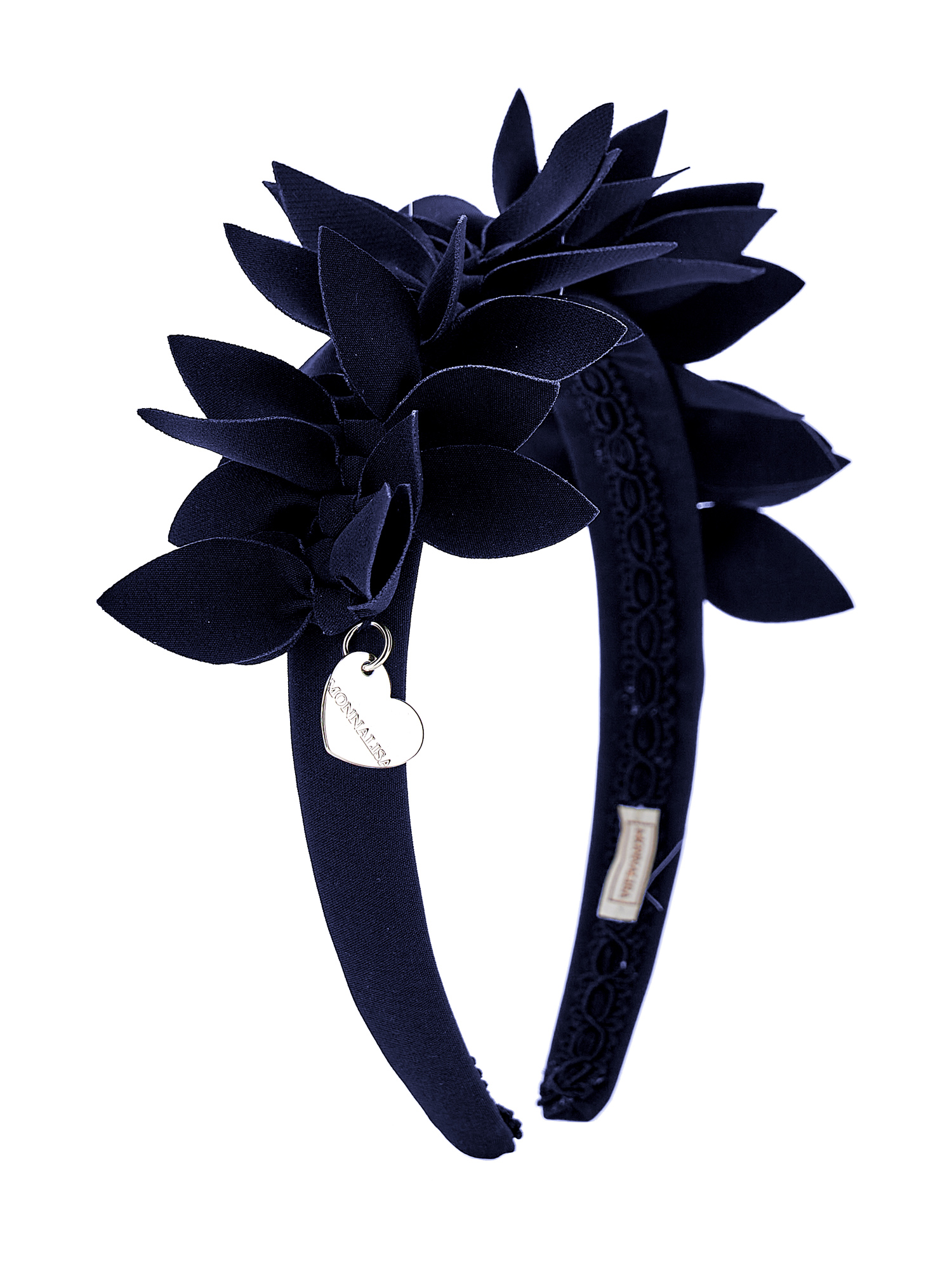 Shop Monnalisa Frou Frou Headband In Dark Blue