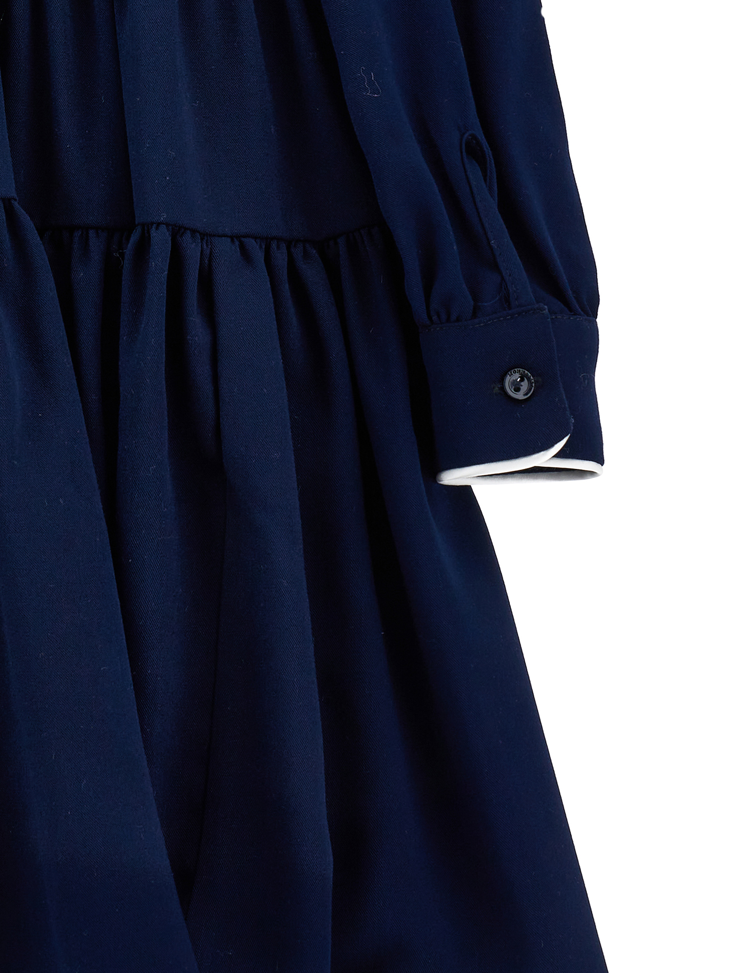 Monnalisa Viscose Dress With Bow In Dark Blue