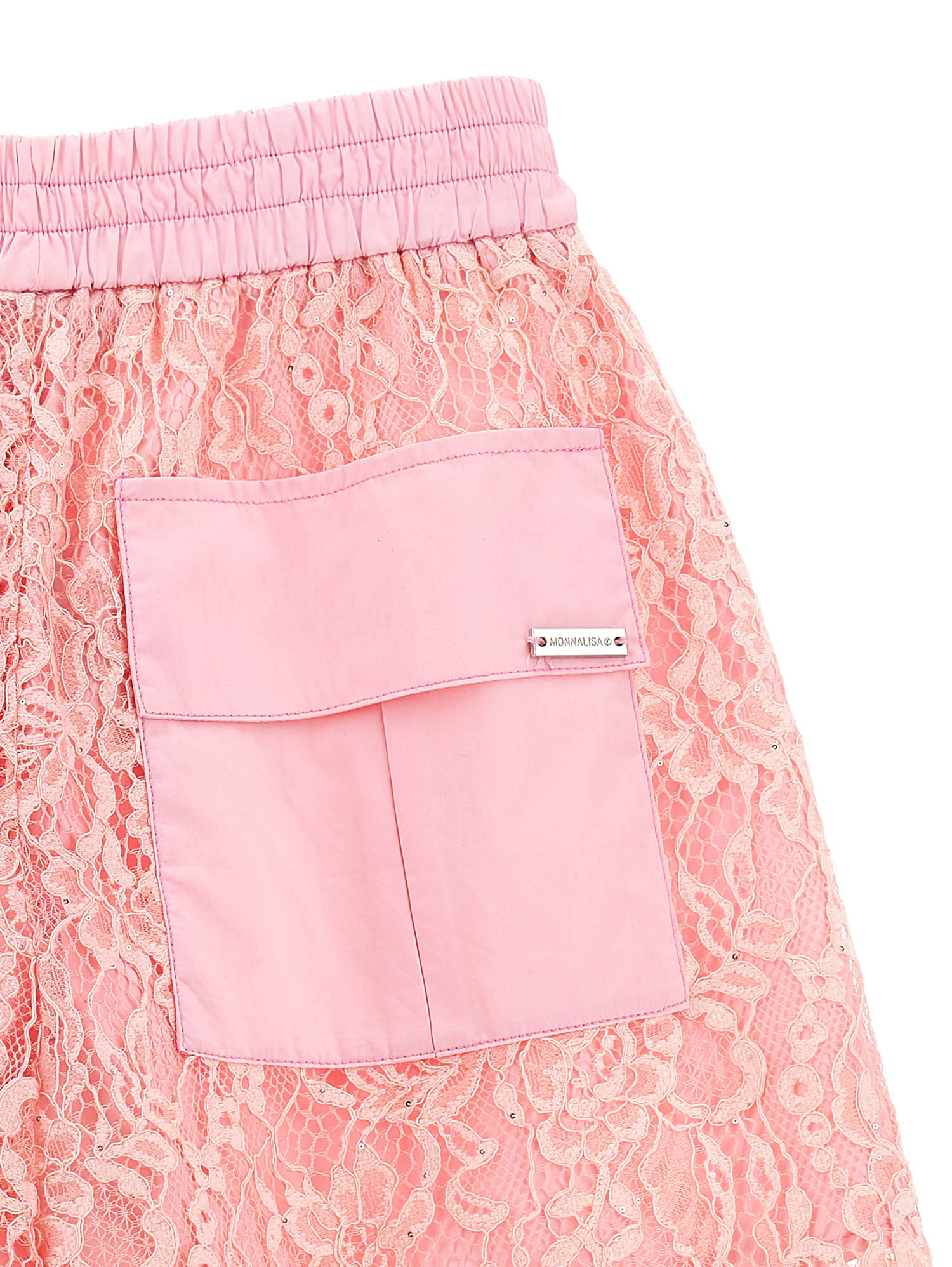 Monnalisa Lace Shorts In Rosa Fairy Tale