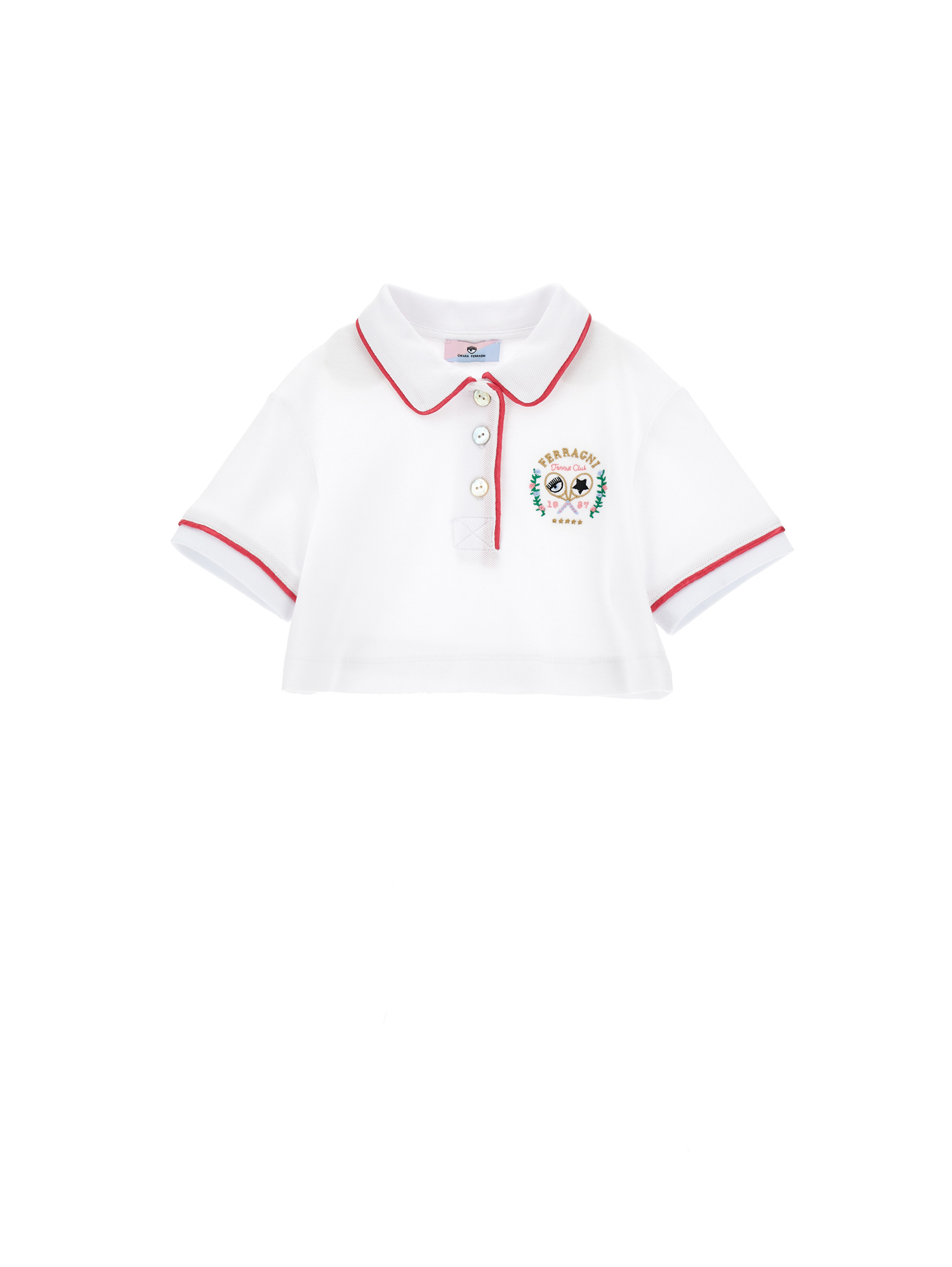 Chiara Ferragni Cf Ferragni Tennis Club Polo Shirt In White + Fandango