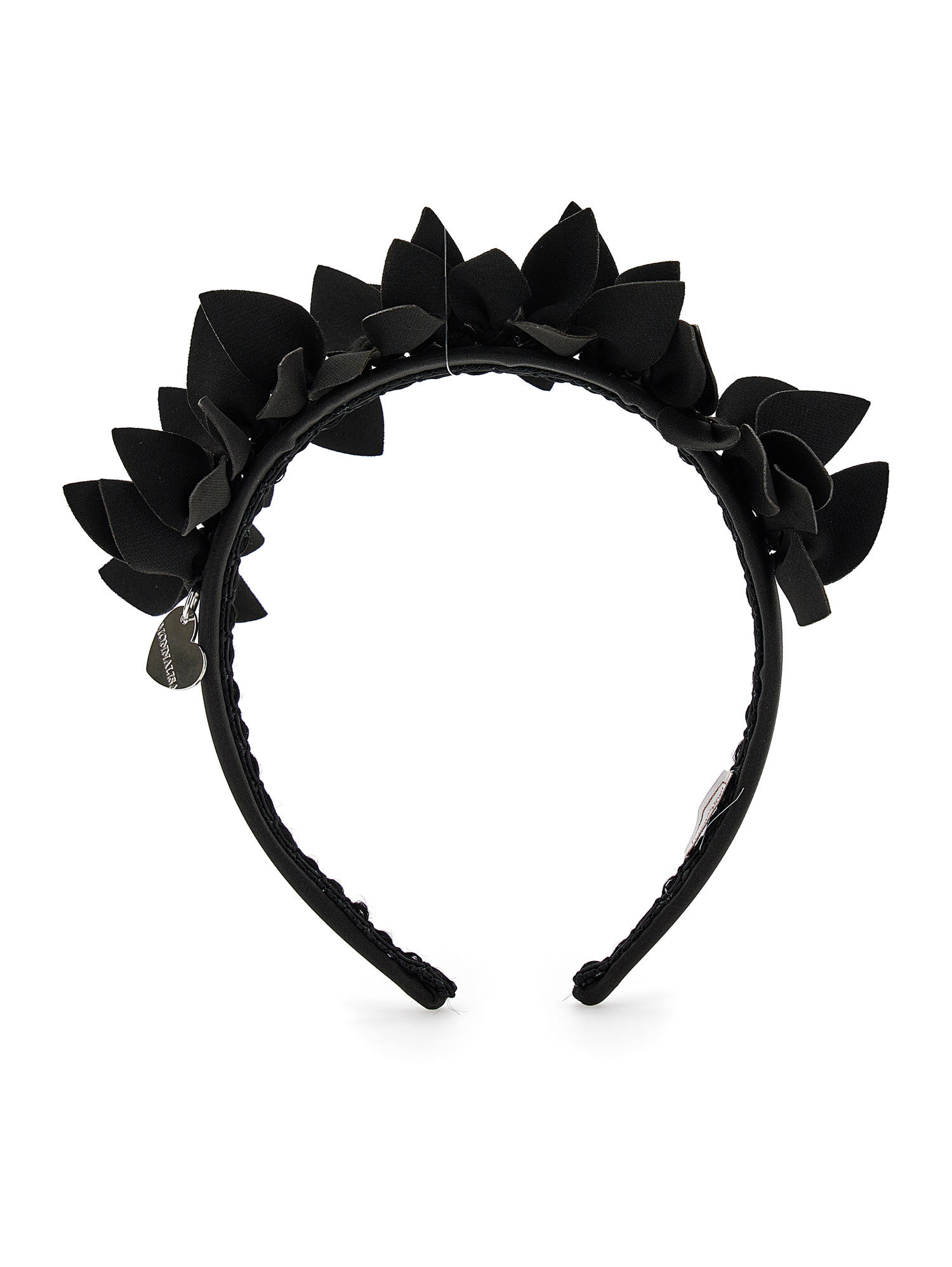 Shop Monnalisa Frou Frou Headband In Black