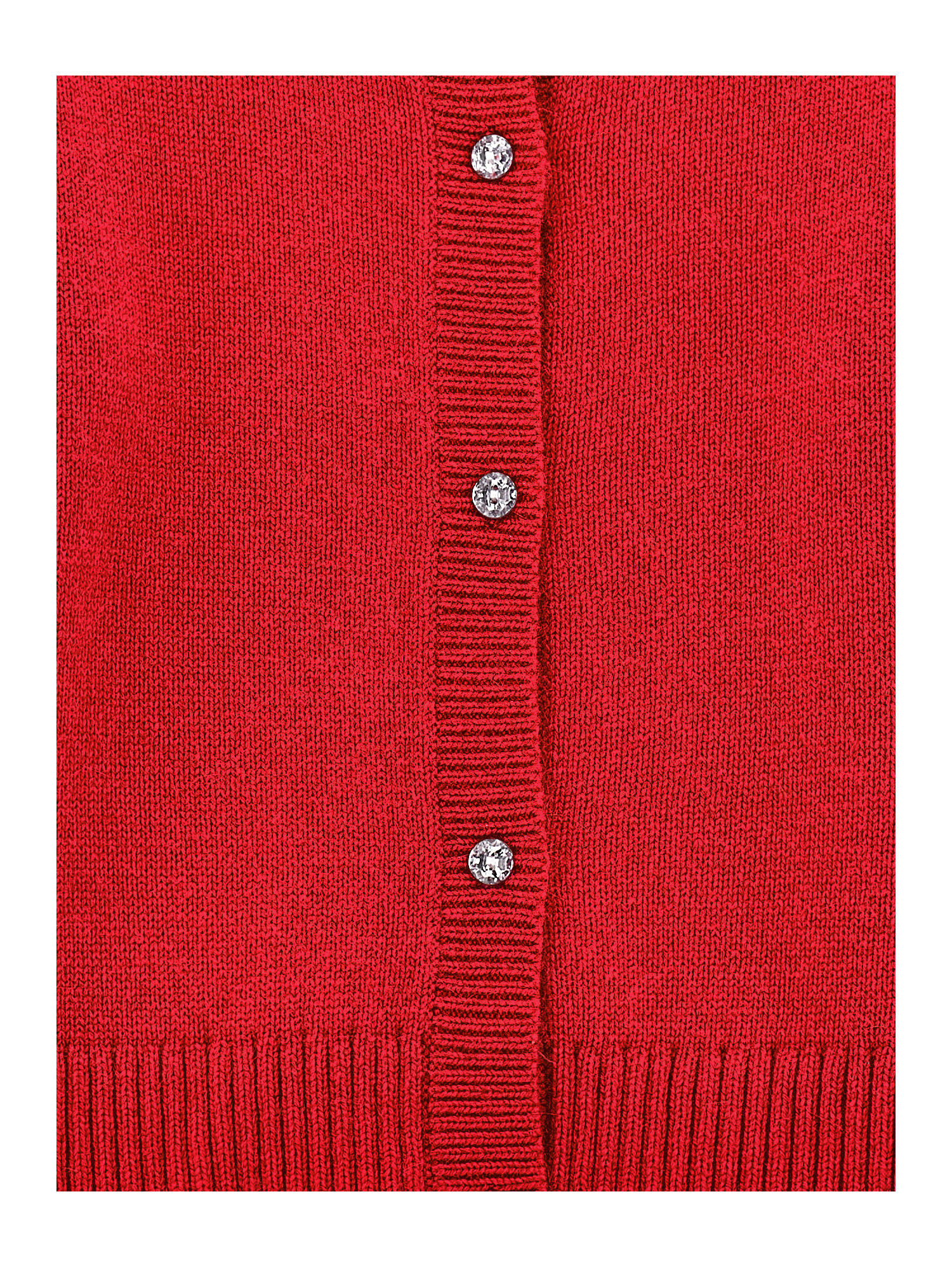 Monnalisa Soft Knit Cardigan In Ruby Red