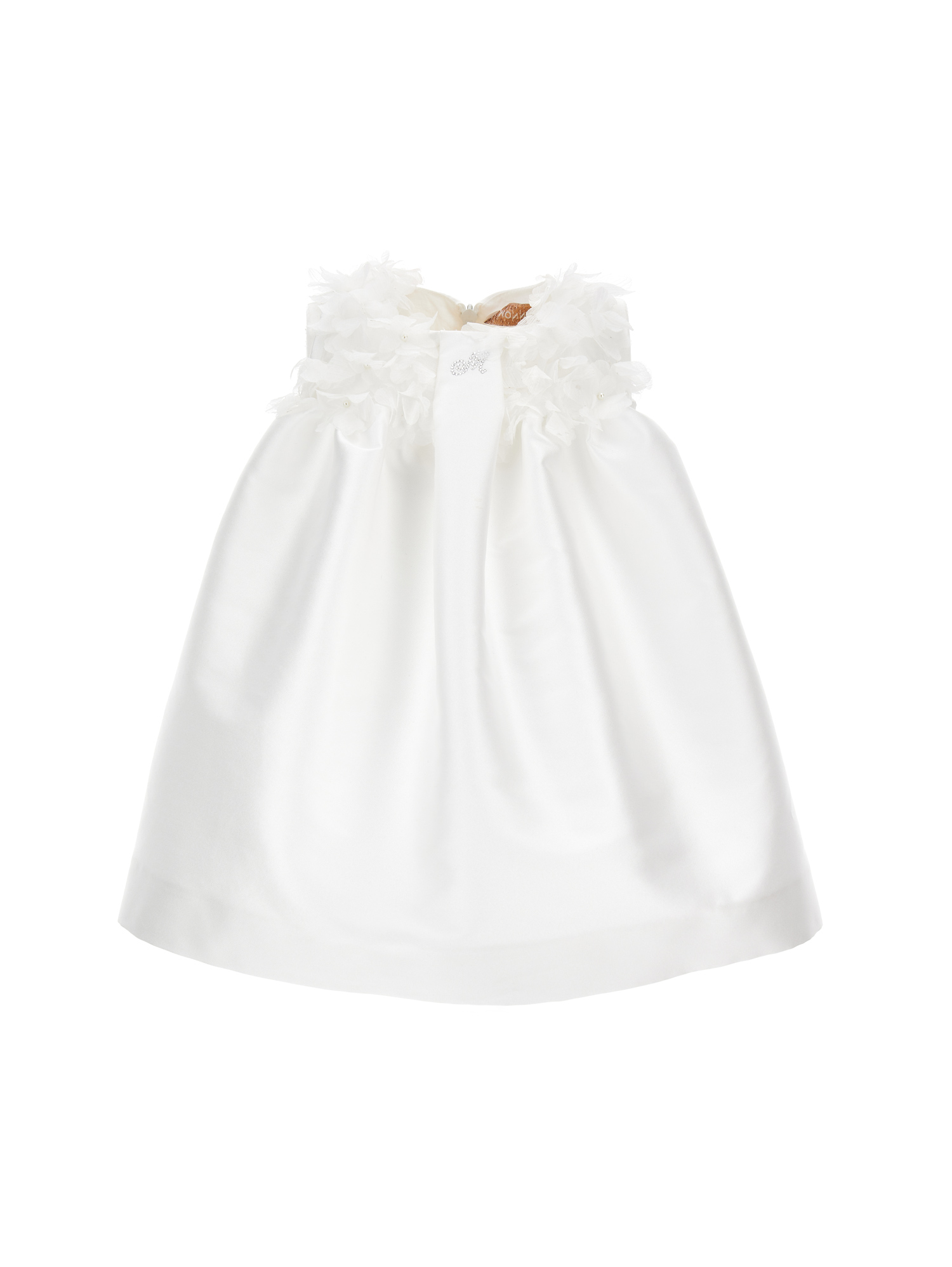 Monnalisa Marie High-waist Dress In Cream