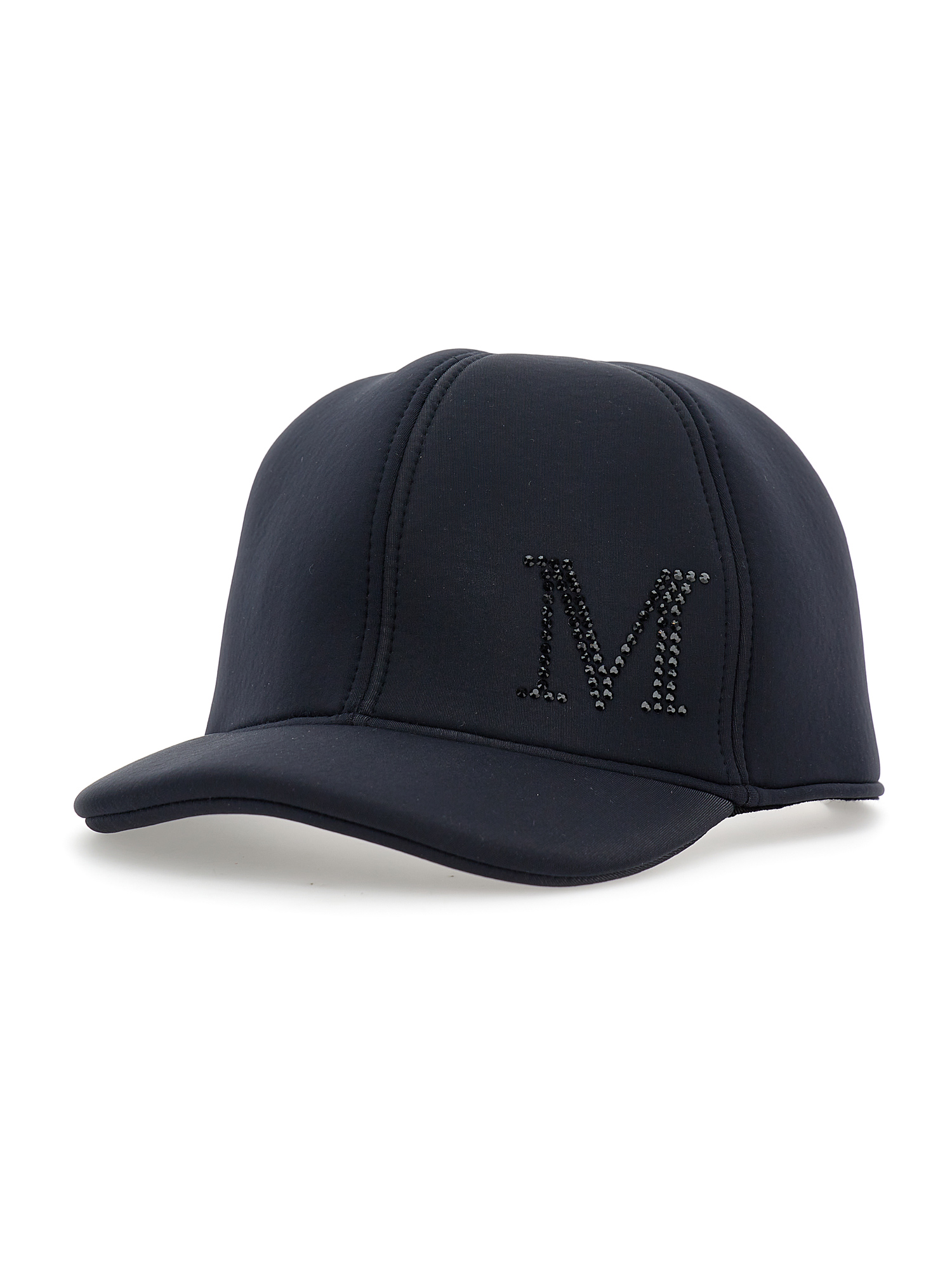 Monnalisa Rhinestone Neoprene Cap In Black