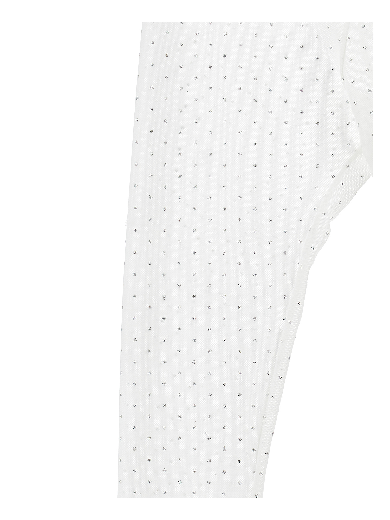 Monnalisa Glitter Tulle Leggings In Cream
