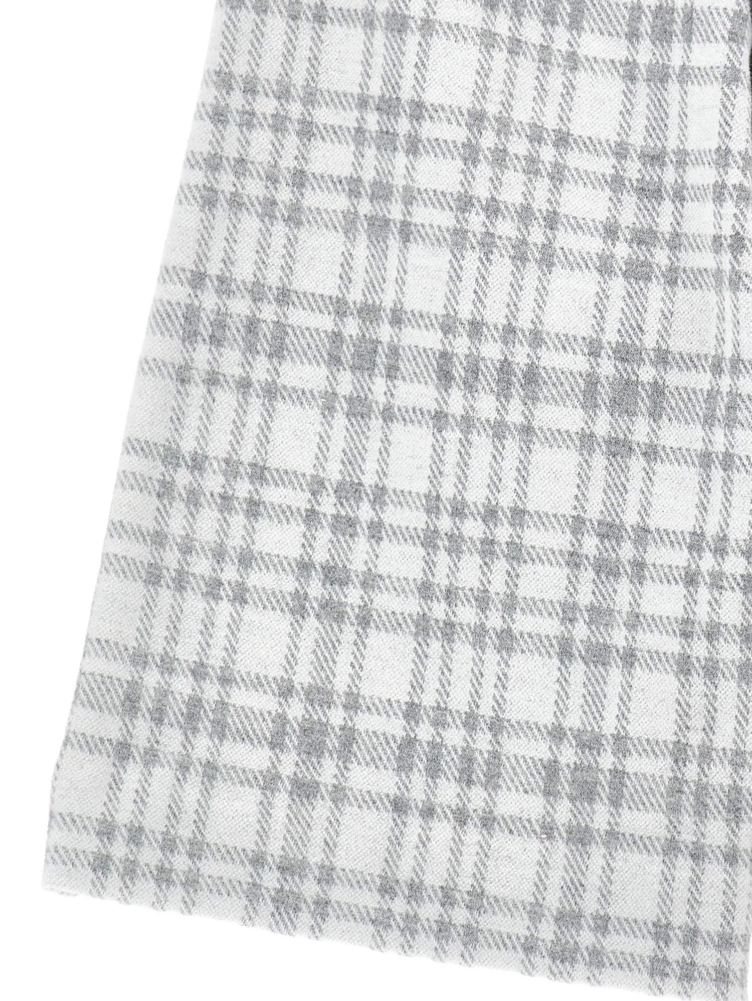 Monnalisa Houndstooth Palazzo Trousers In Grey + Cream